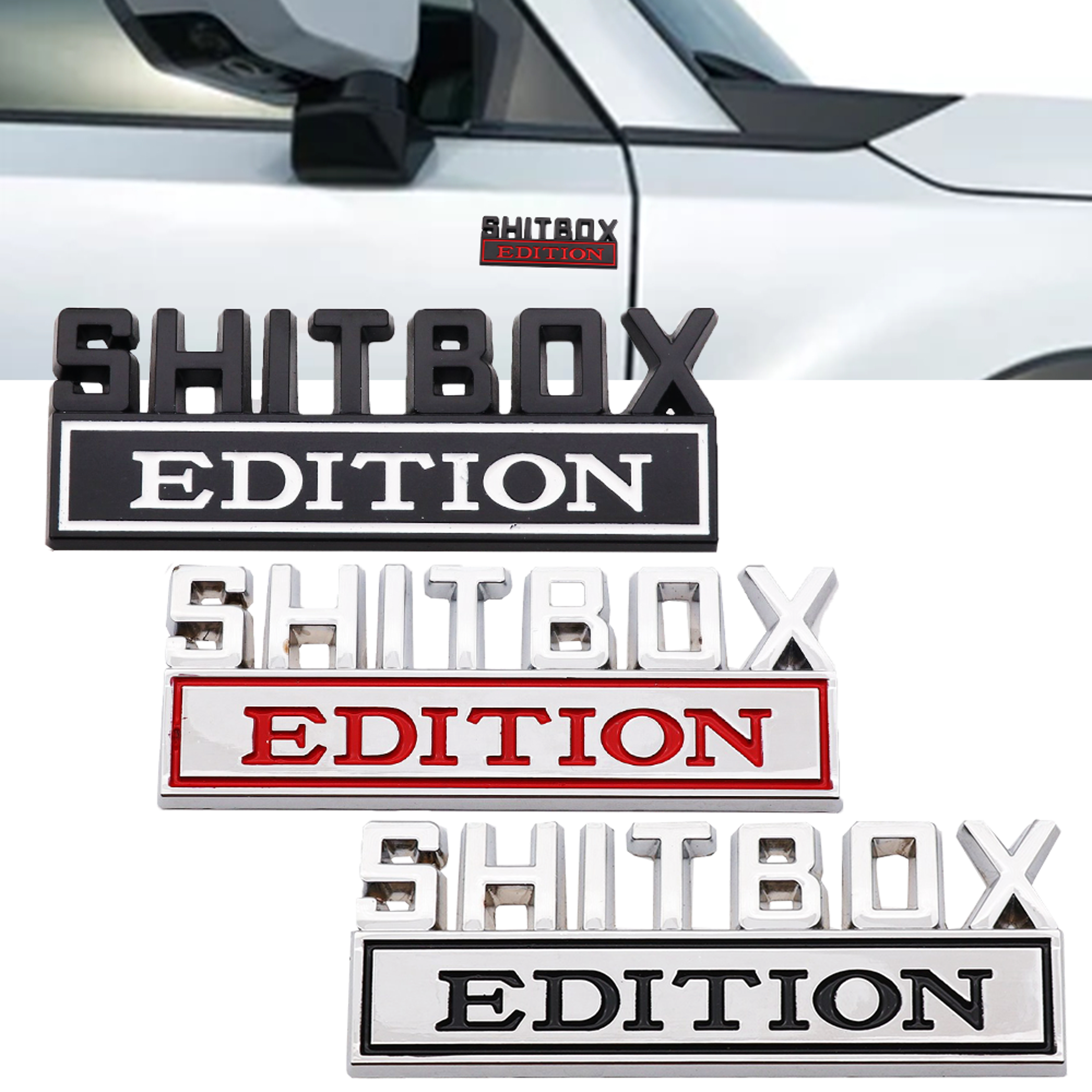 Emblem, 3D Zinc Alloy Car Badge, Tail and Side Sticker Accessories – view 1
