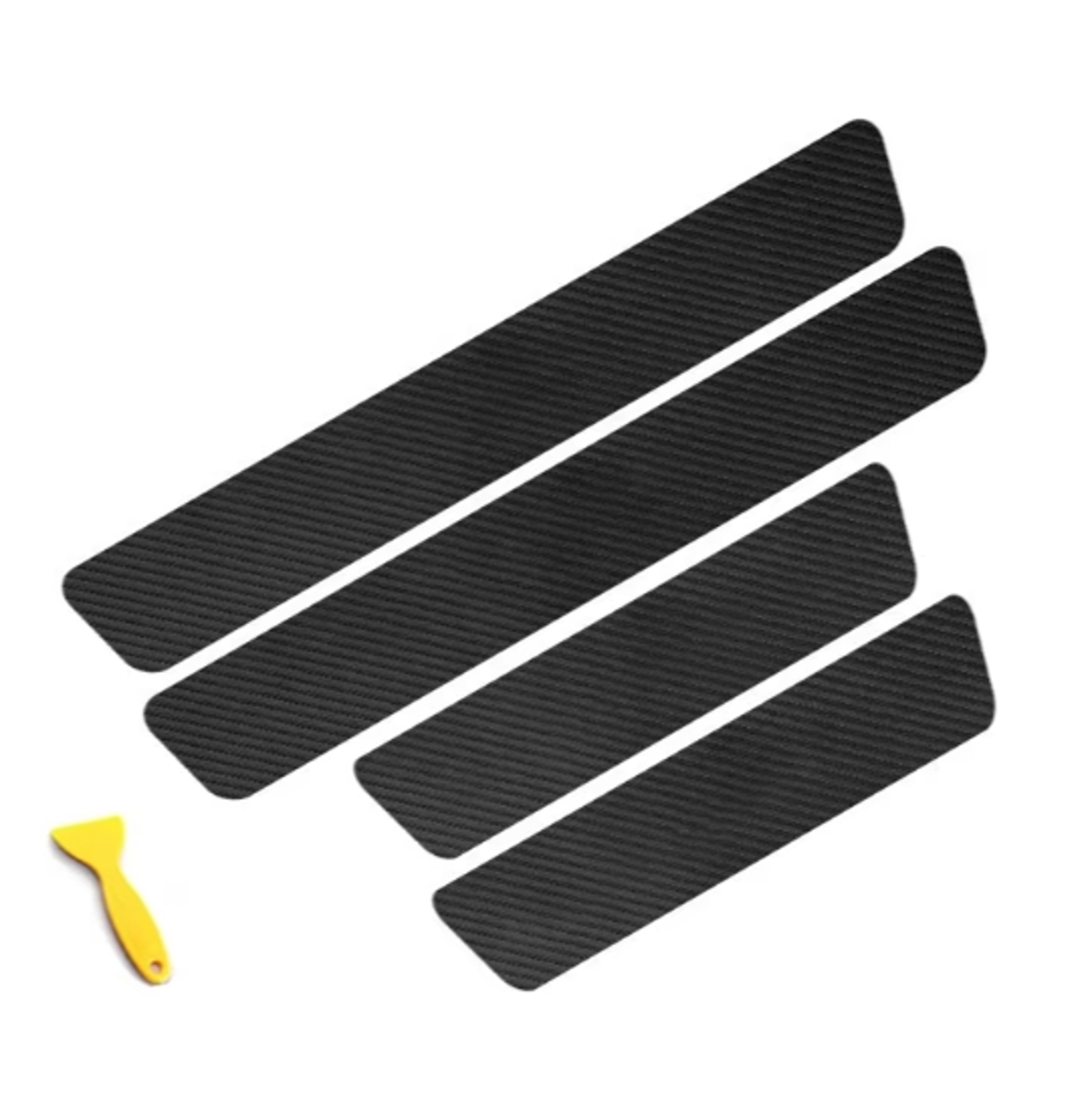 Carbon Fiber Leather Car Sticker, Thick Car Door Plate Protective Stickers, Anti Scratch Decal, Sill Scuff Cover – view 7