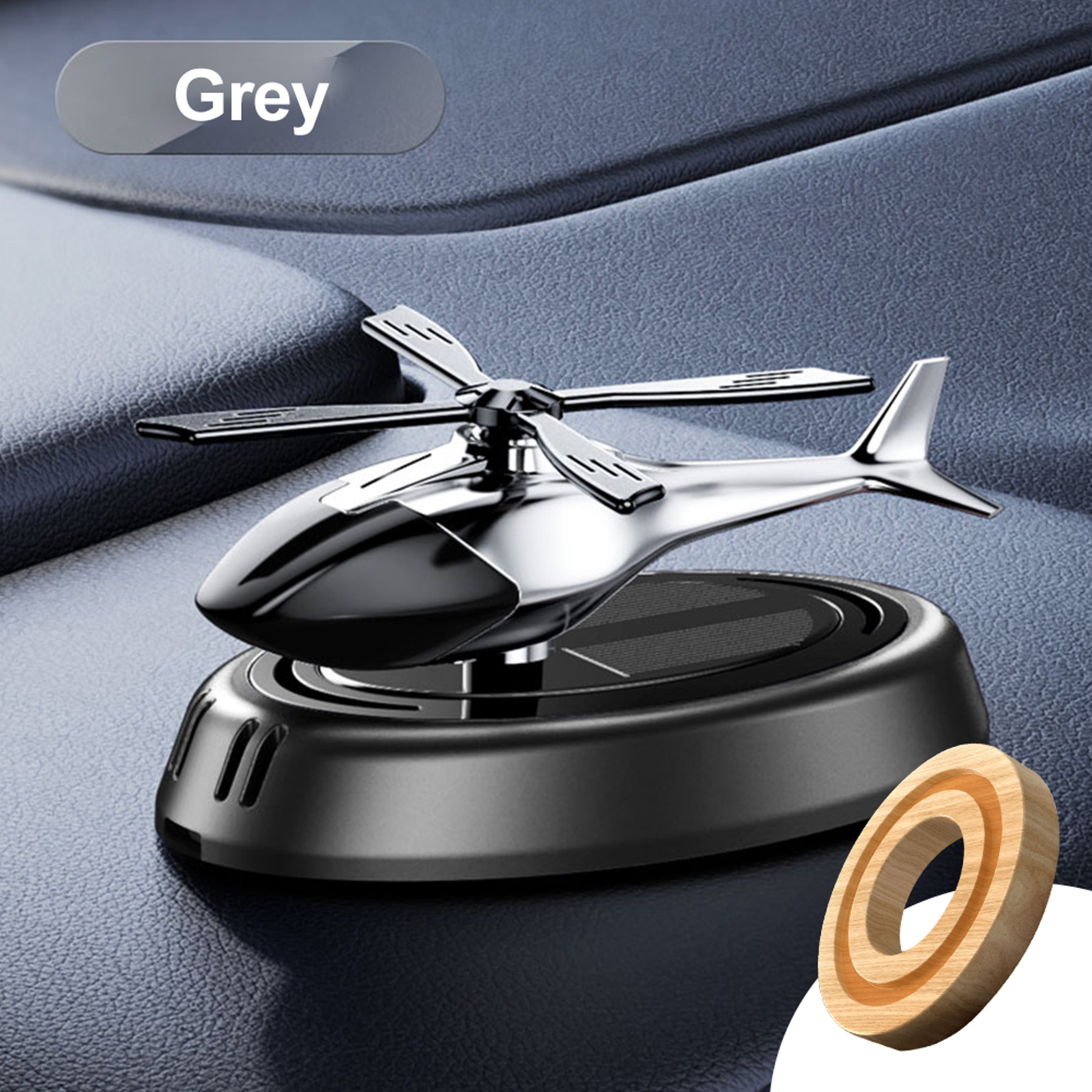 Solar Helicopter Car Air Freshener Decorative Aromatherapy Propeller Rotary Perfume Diffuser For Ca 3