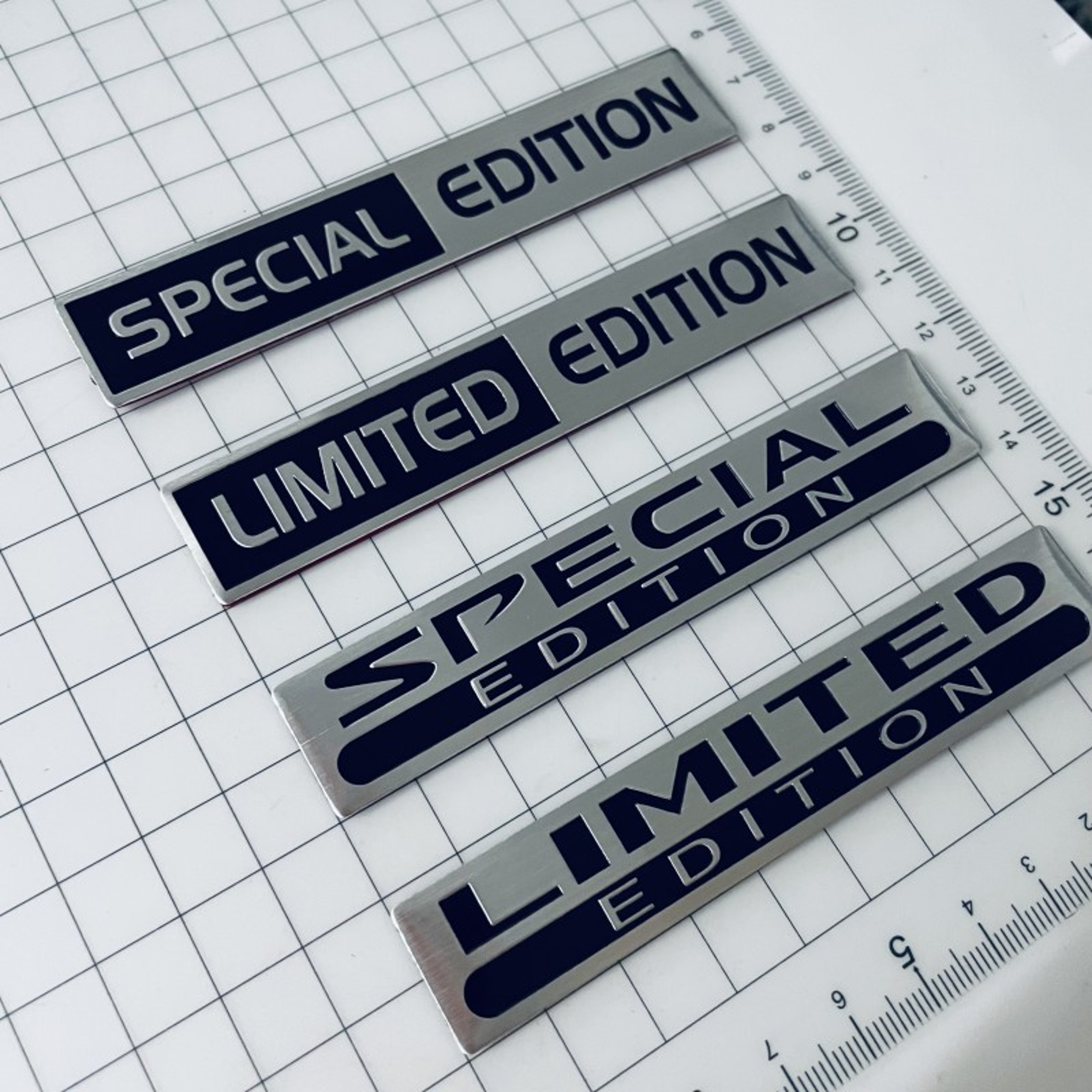 Aluminium LIMITED EDITION Emblem Sticker, 3D Metal Logo Badge, Car Trunk Decal, Special EDITION Fender Sticker Accessori – view 4