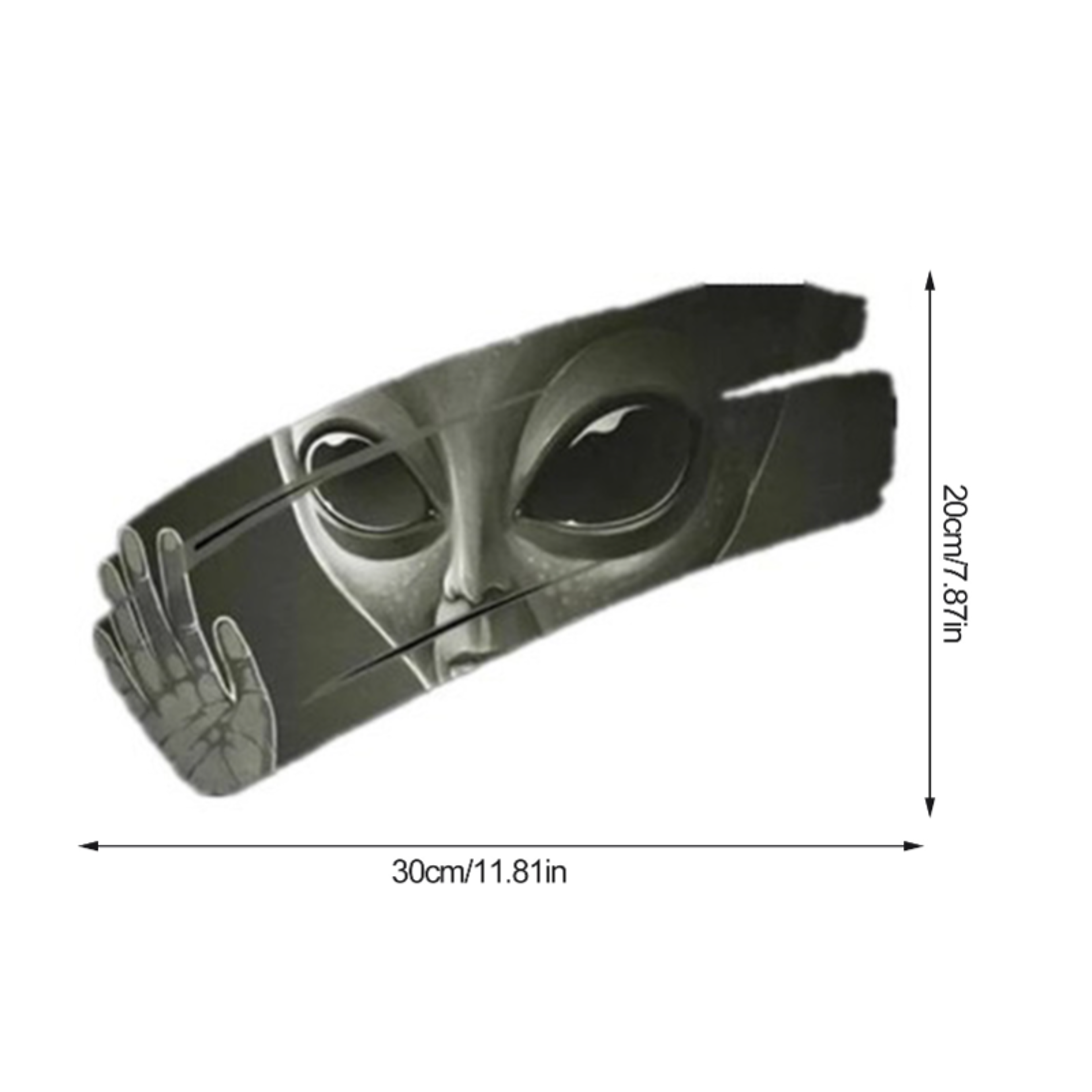 Self Adhesive 3D Cool Alien Cracked Car Sticker PVC Vinyl Auto Racing Decal For Covering Scratches  5