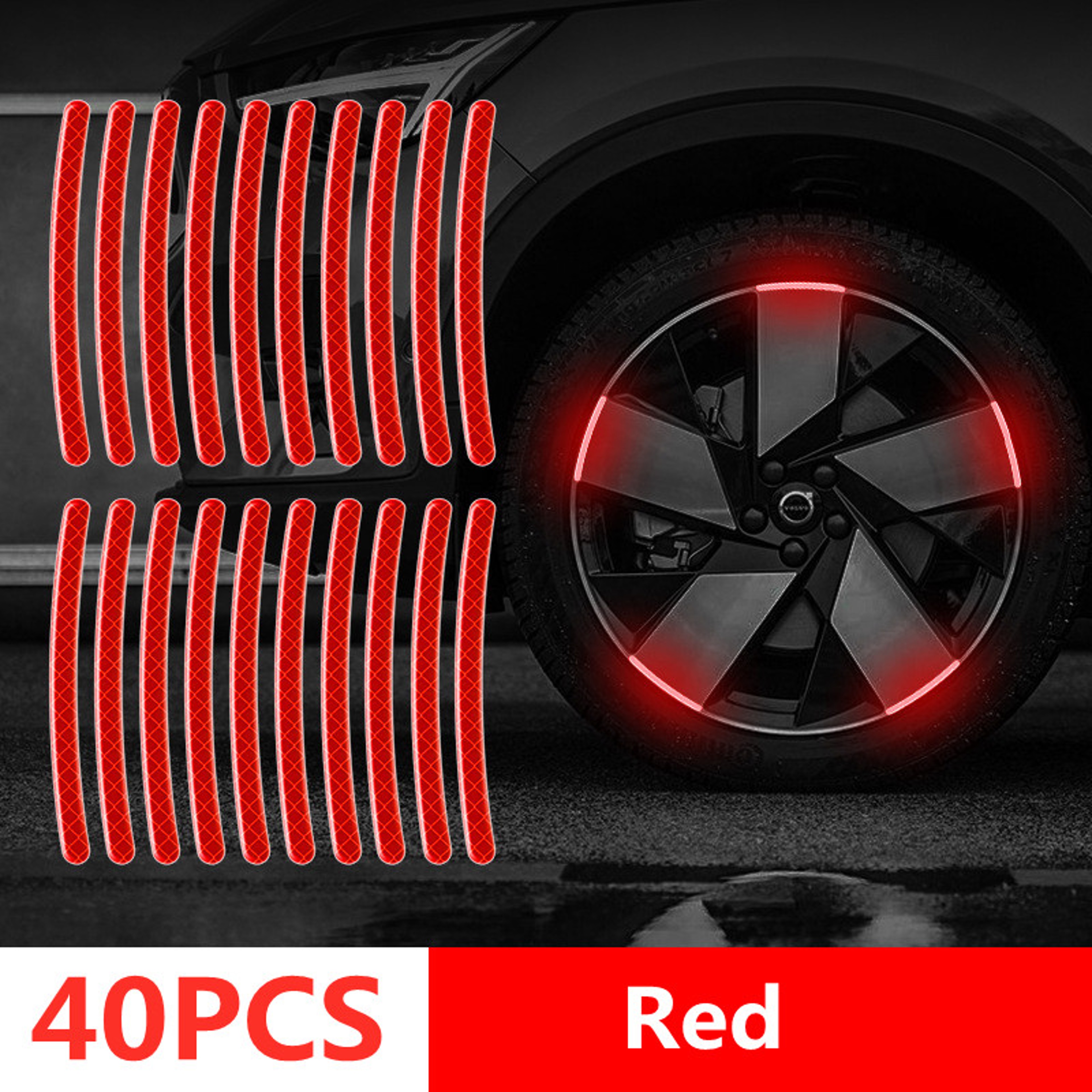 Reflective Stripes For Car Wheel Hub Door Handle Safety Warning Tape Auto Rear Reflective Sticker V 5