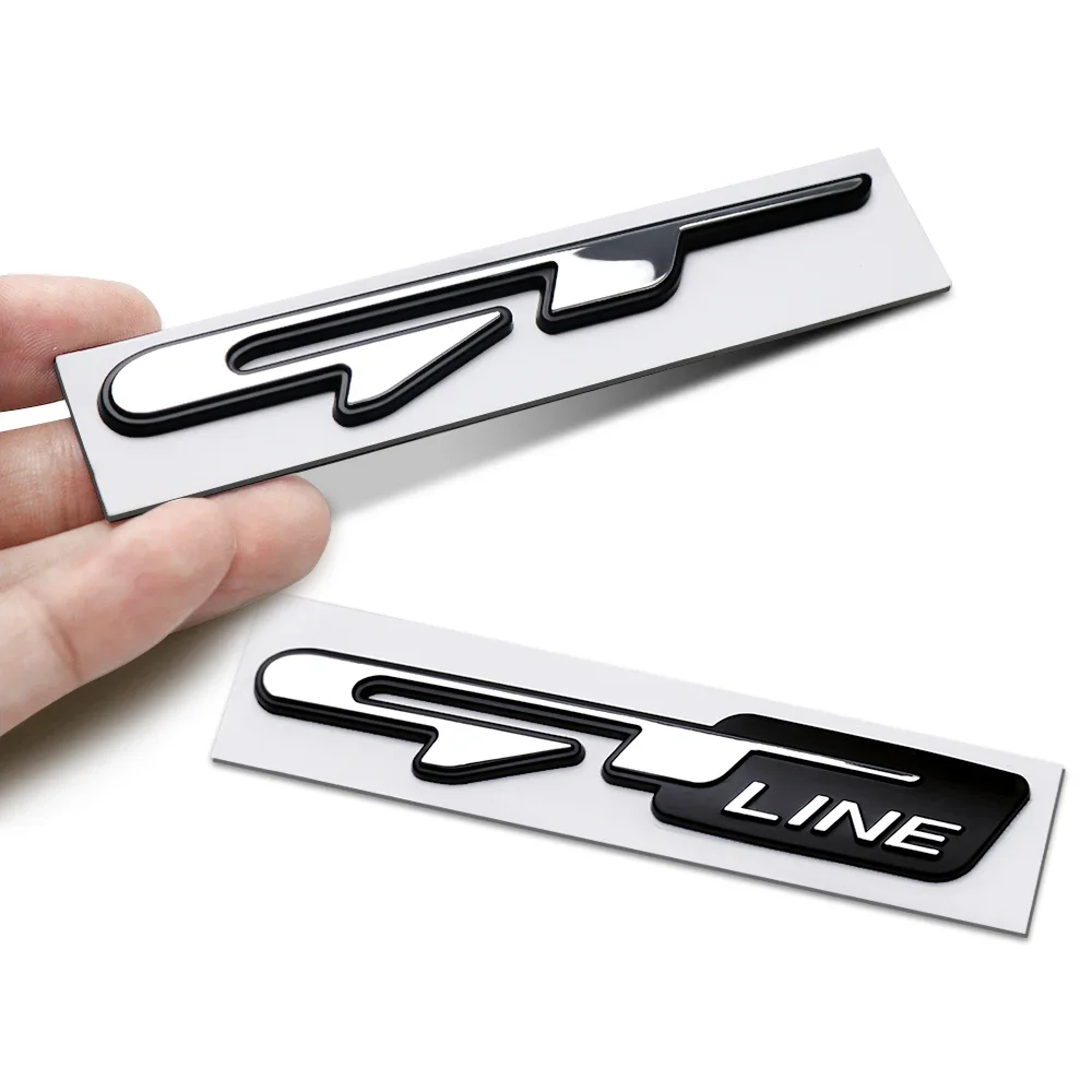 GT Line Car Emblem, 3D Fender Design, Rear Trunk Body Badge Sticker – view 1