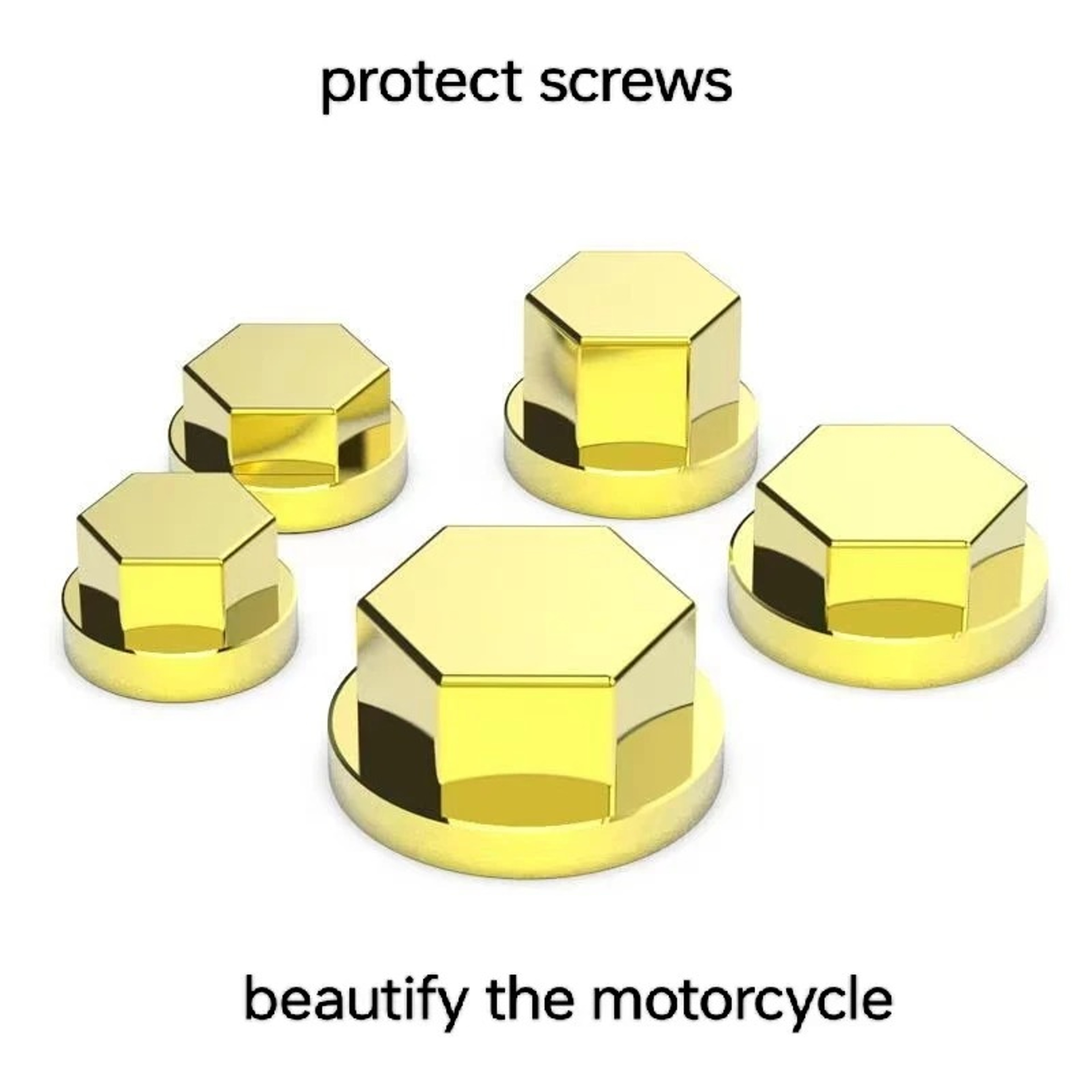 Multicolor Motorcycle Screw Cap, Universal Decorative Cover, Rust Resistant Motorbike Screw Protector – view 3