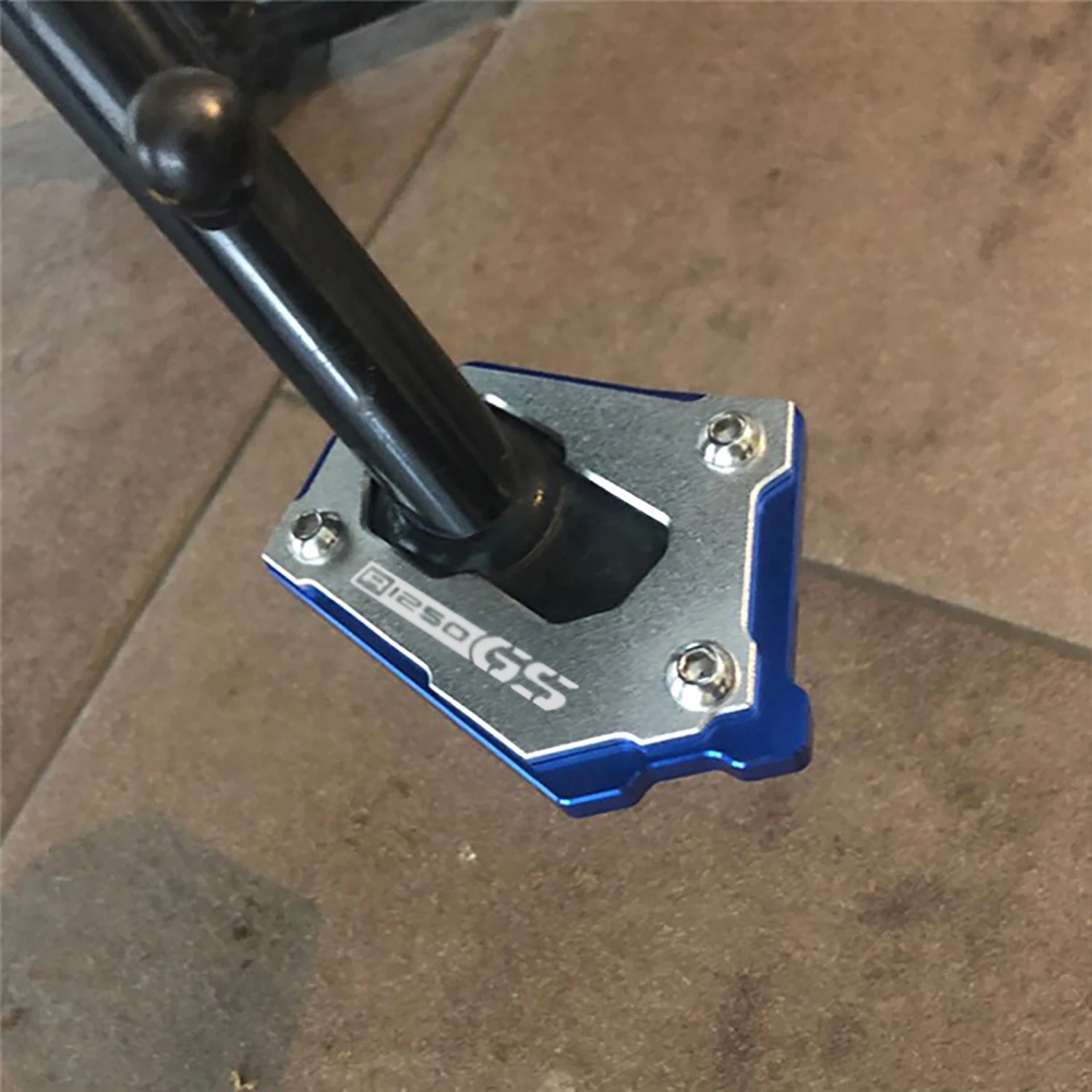 Side Stand Extension Pad Motorcycle Kickstand Base Support Durable AntiFall Pad 1