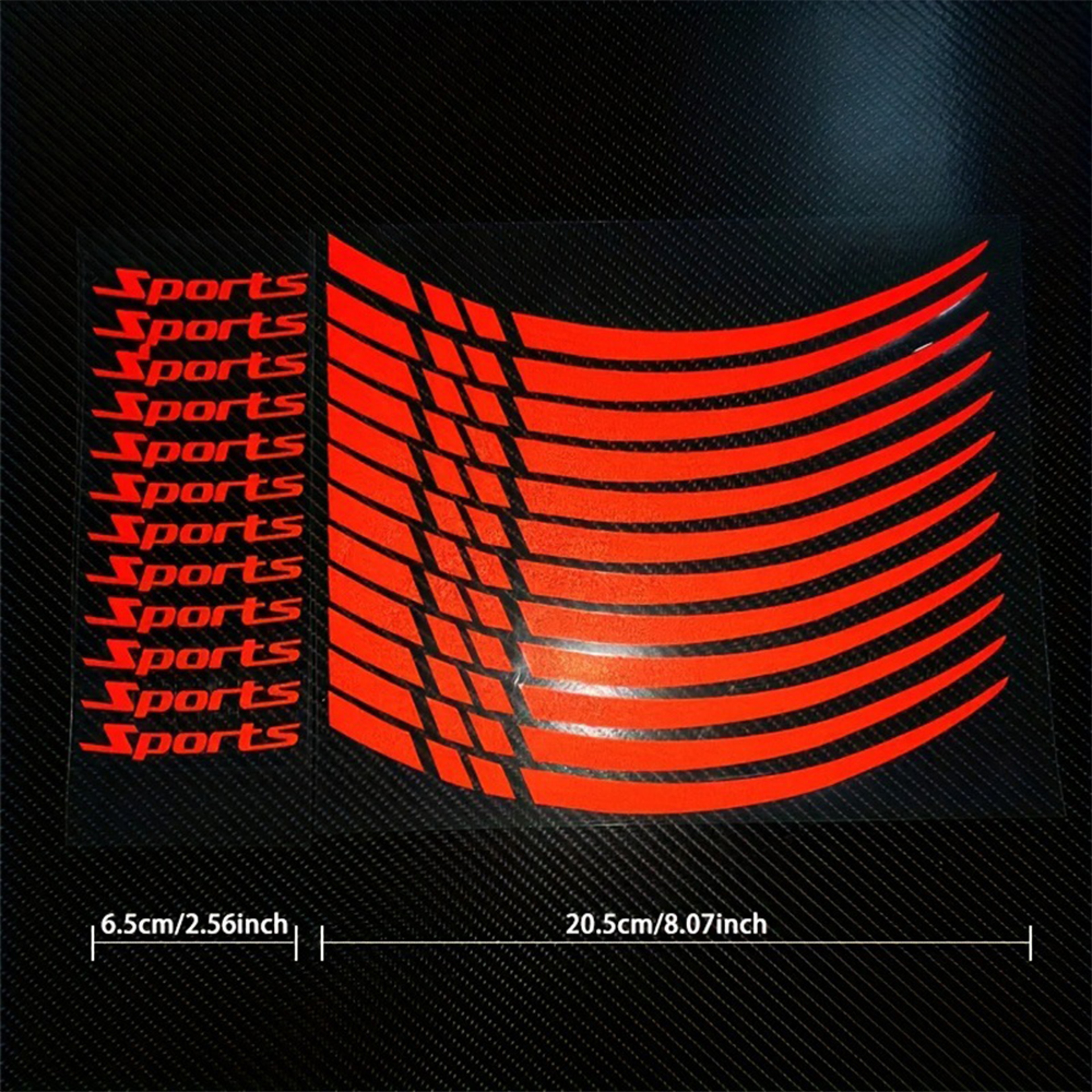 Road Bike Reflective Wheel Decal, Motorcycle Car Rim Stripe Sticker, Sport Wheel Tape – view 5