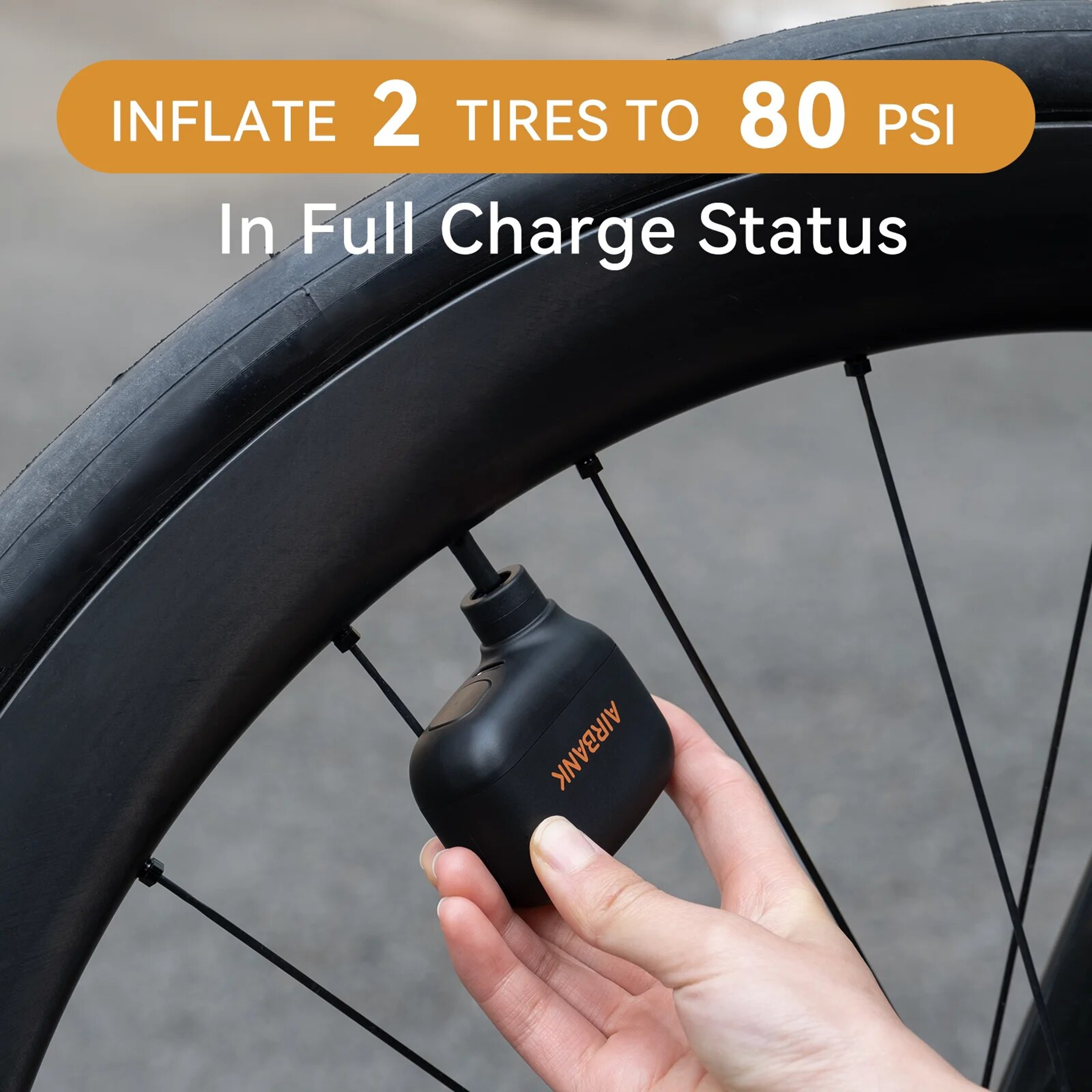 Rechargeable Mini Air Inflator Portable Bicycle Pump TypeC Bike Tire Pump For Schrader And Presta 1
