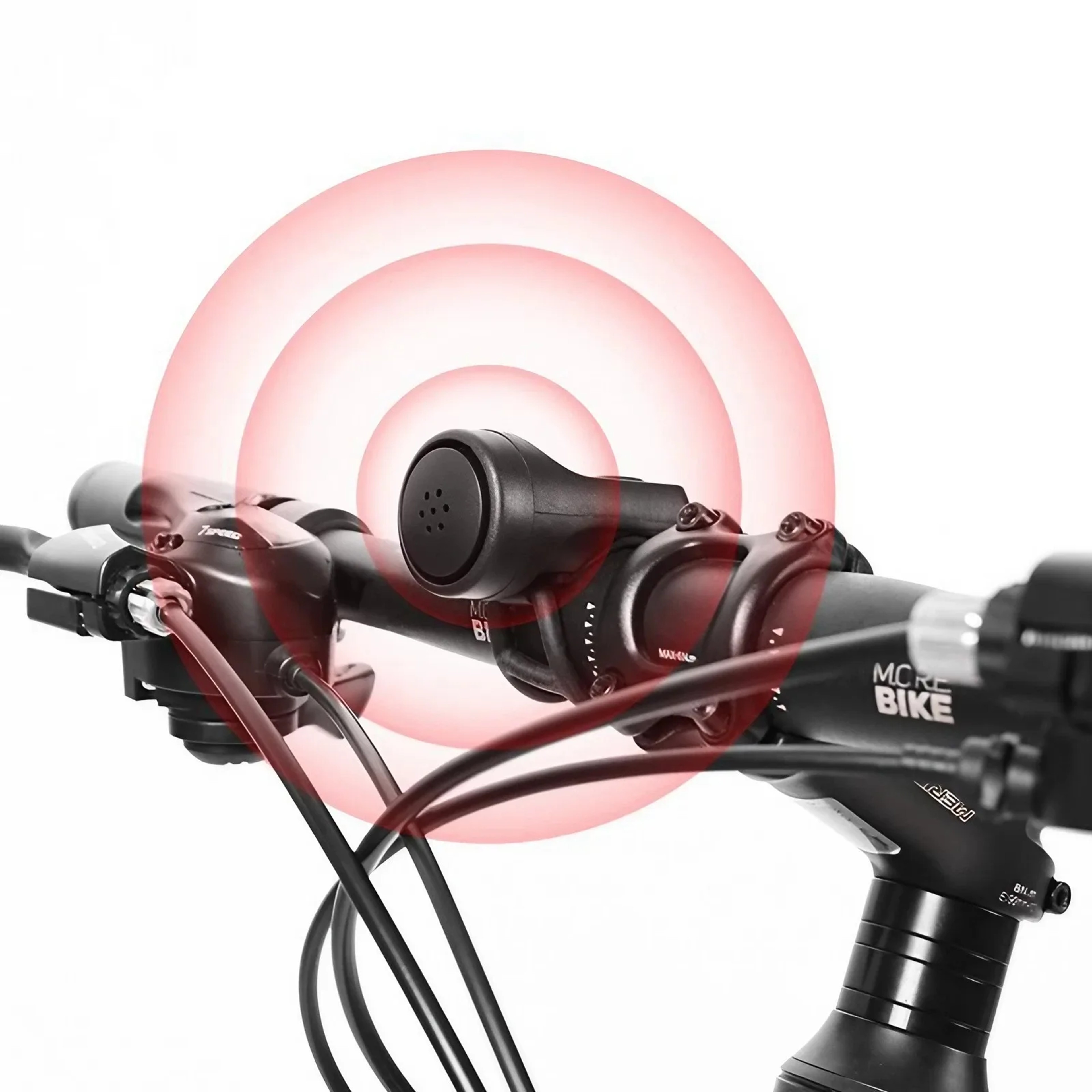 USB Rechargeable Bicycle Electric Horn Black ABS Cycling Bell Super Loud Riding Speaker Bike Safety 3