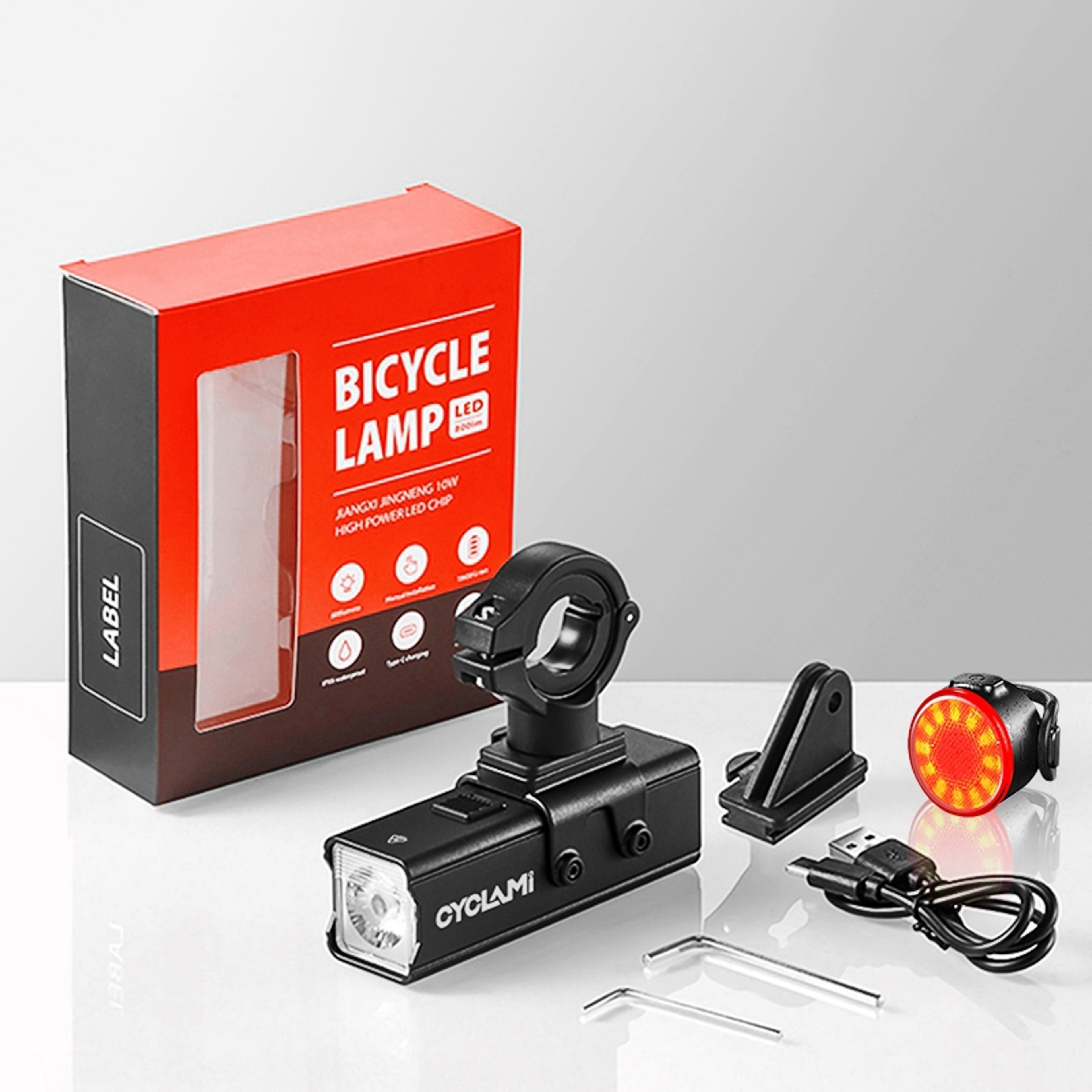 Type C Rechargeable LED Bike Light Waterproof Front Lamp Bicycle Headlight Essential Bike Accessori 6