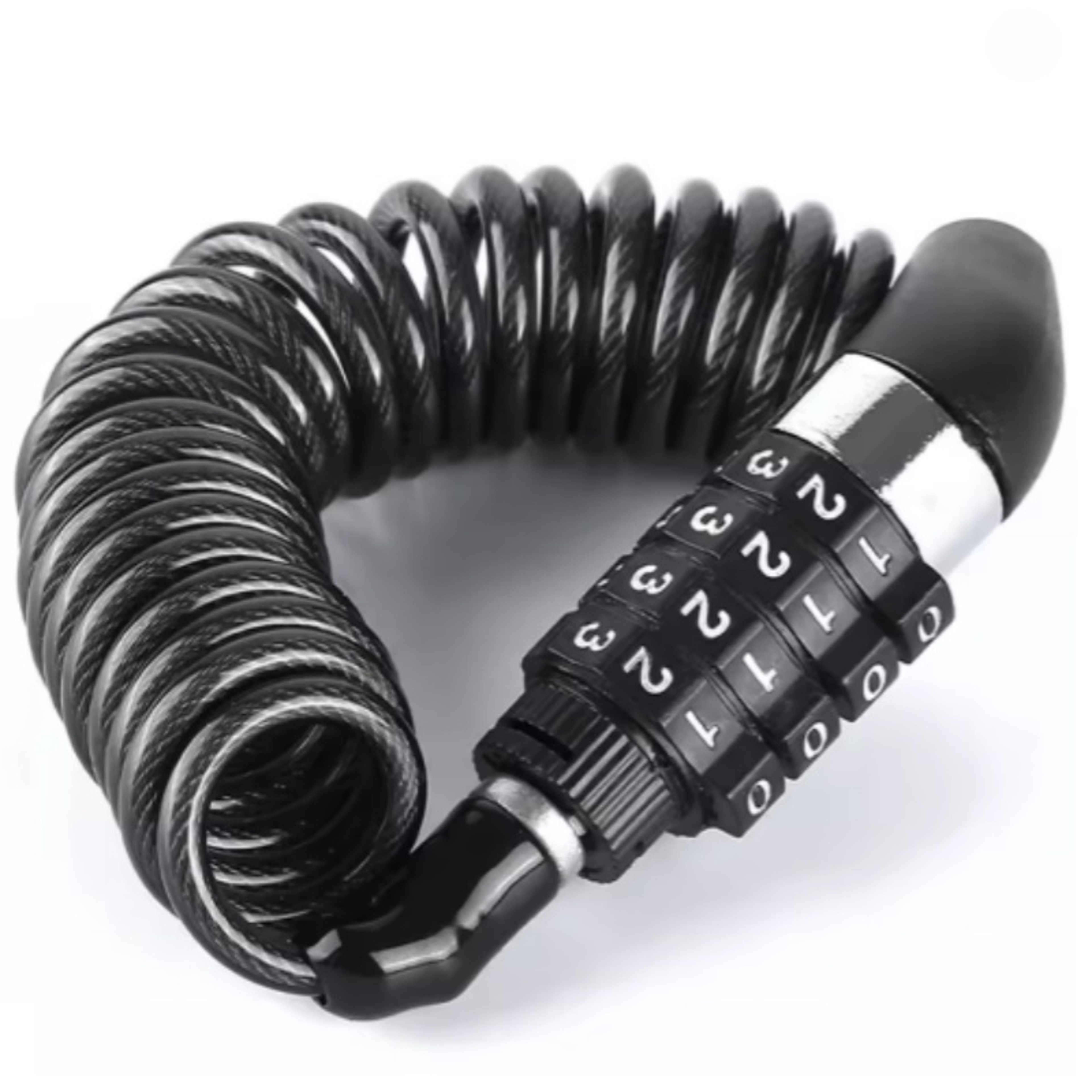 Steel Cable Bicycle Lock, Combination Number Chain, Digit Security Password, Anti Theft Bike Accessory – view 1