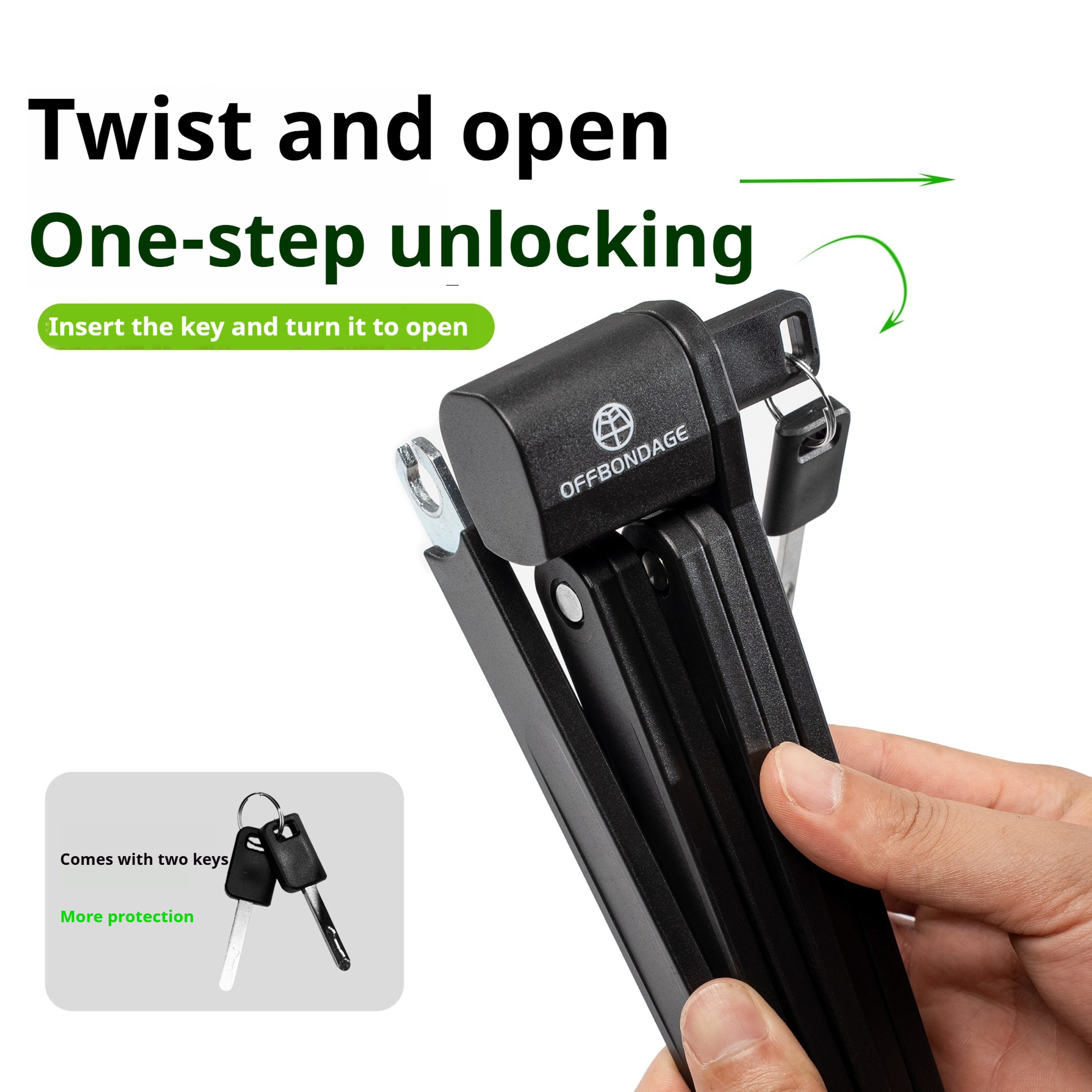 Foldable Bicycle Lock High Security Anti Theft Bike Lock For MTB Road EBike Scooter Durable Folding 4