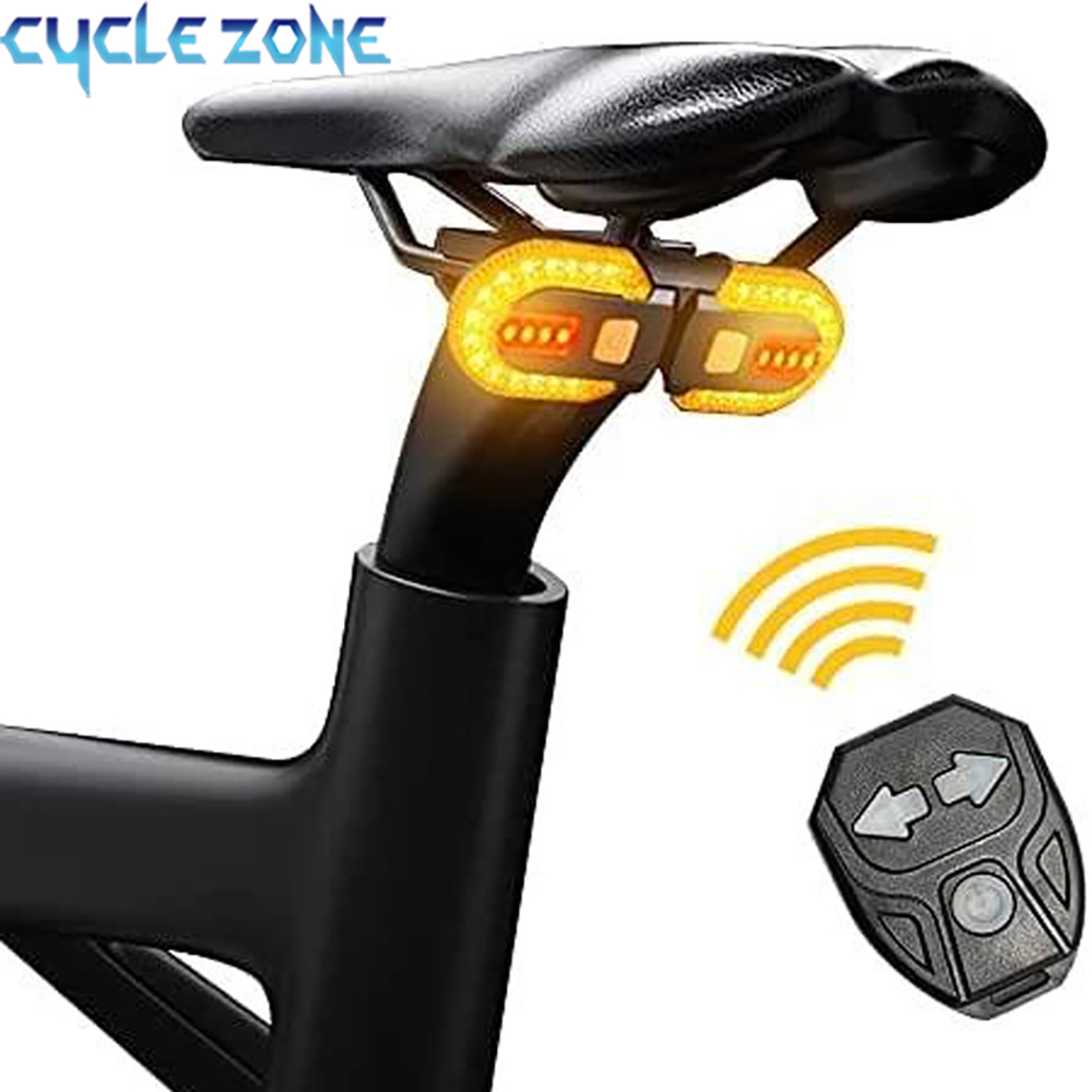 LED Bicycle Turn Signal Light, USB Rechargeable Rear Lamp, Wireless Bike Tail Light for Safety – view 1