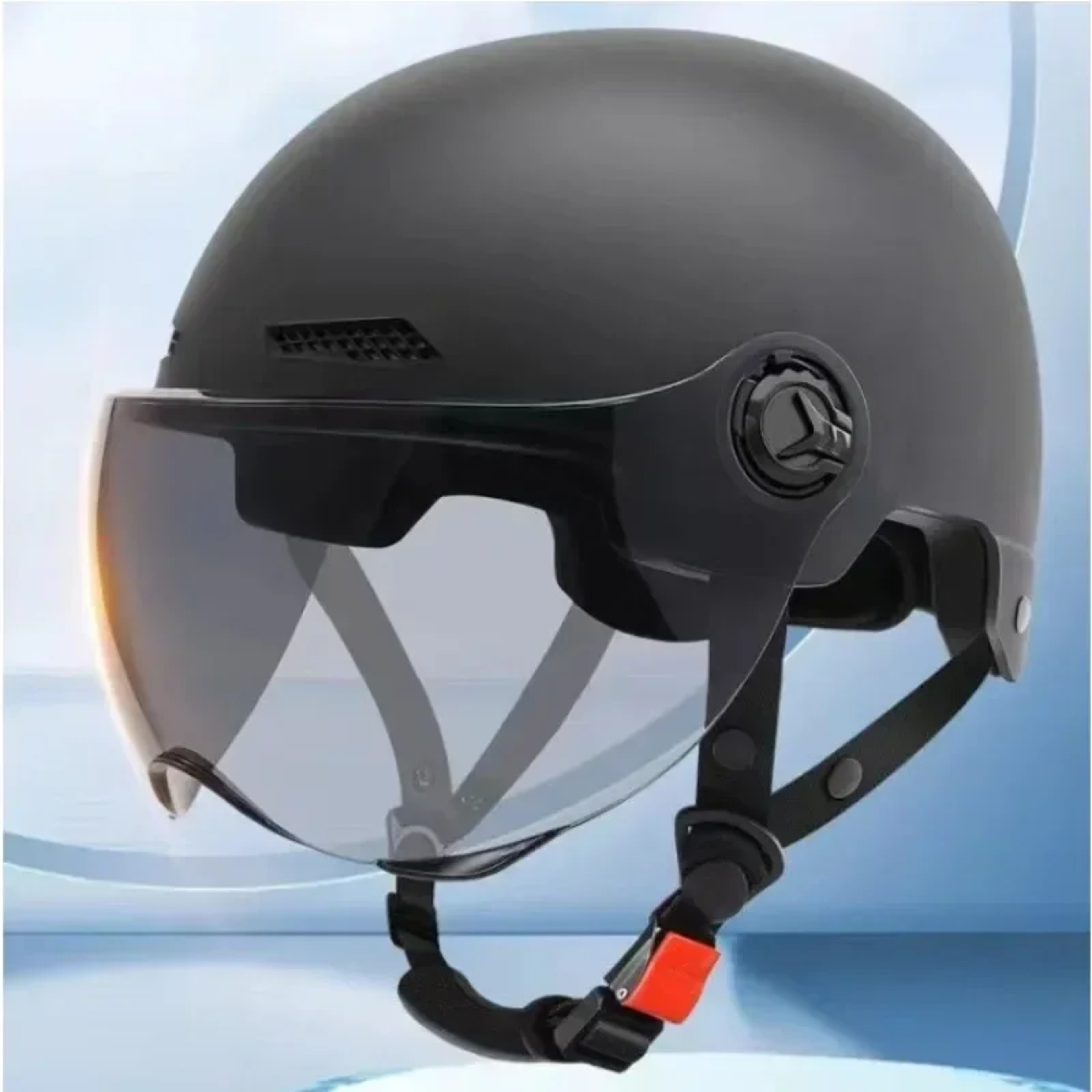 Mens And Womens Bicycle Safety Helmet Adult And Childrens Cartoon Motorcycle Half Helmet With Goggl 0