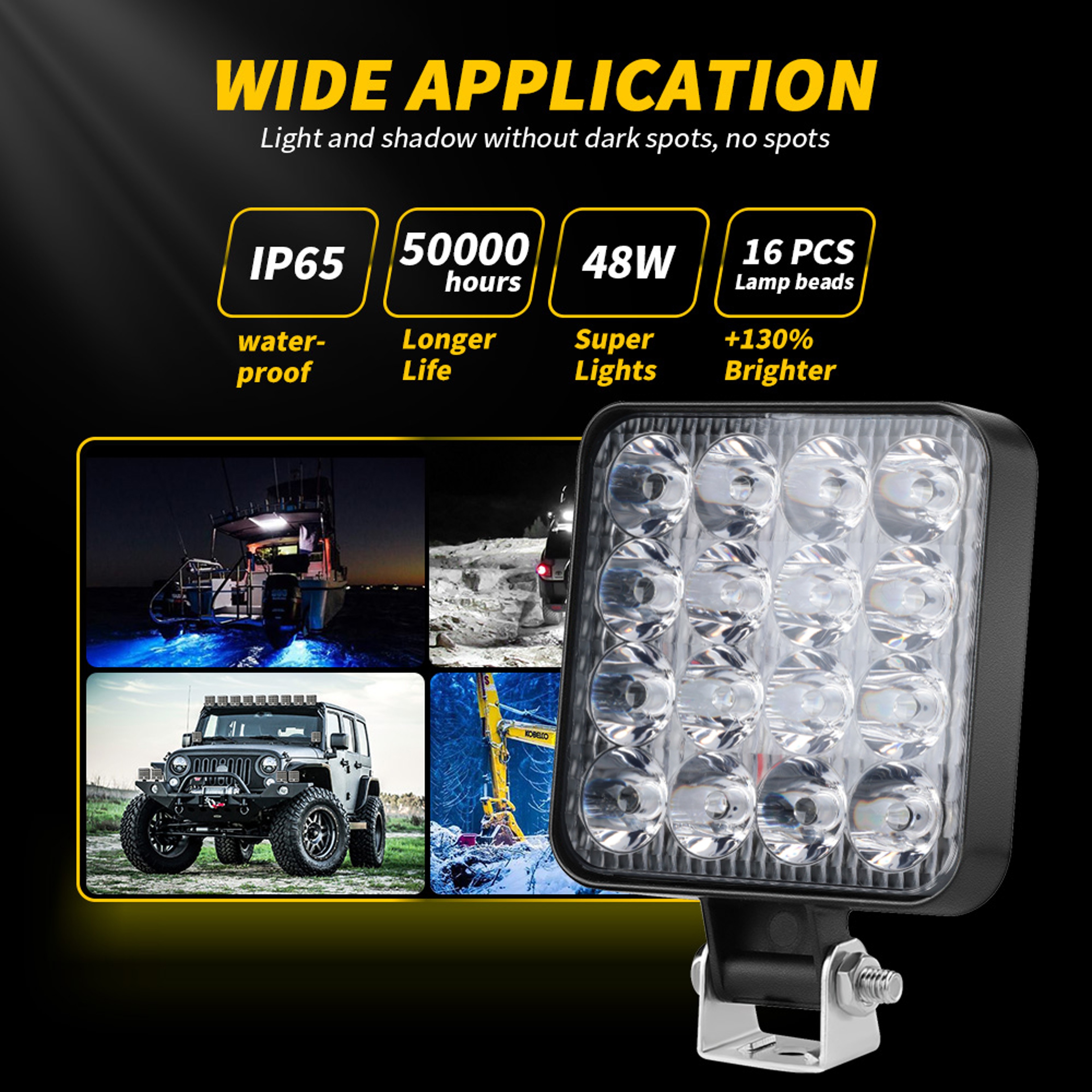 Work Light LED Bar For Truck Car SUV Tractor Boat Off Road ATV Barra Headlights 5