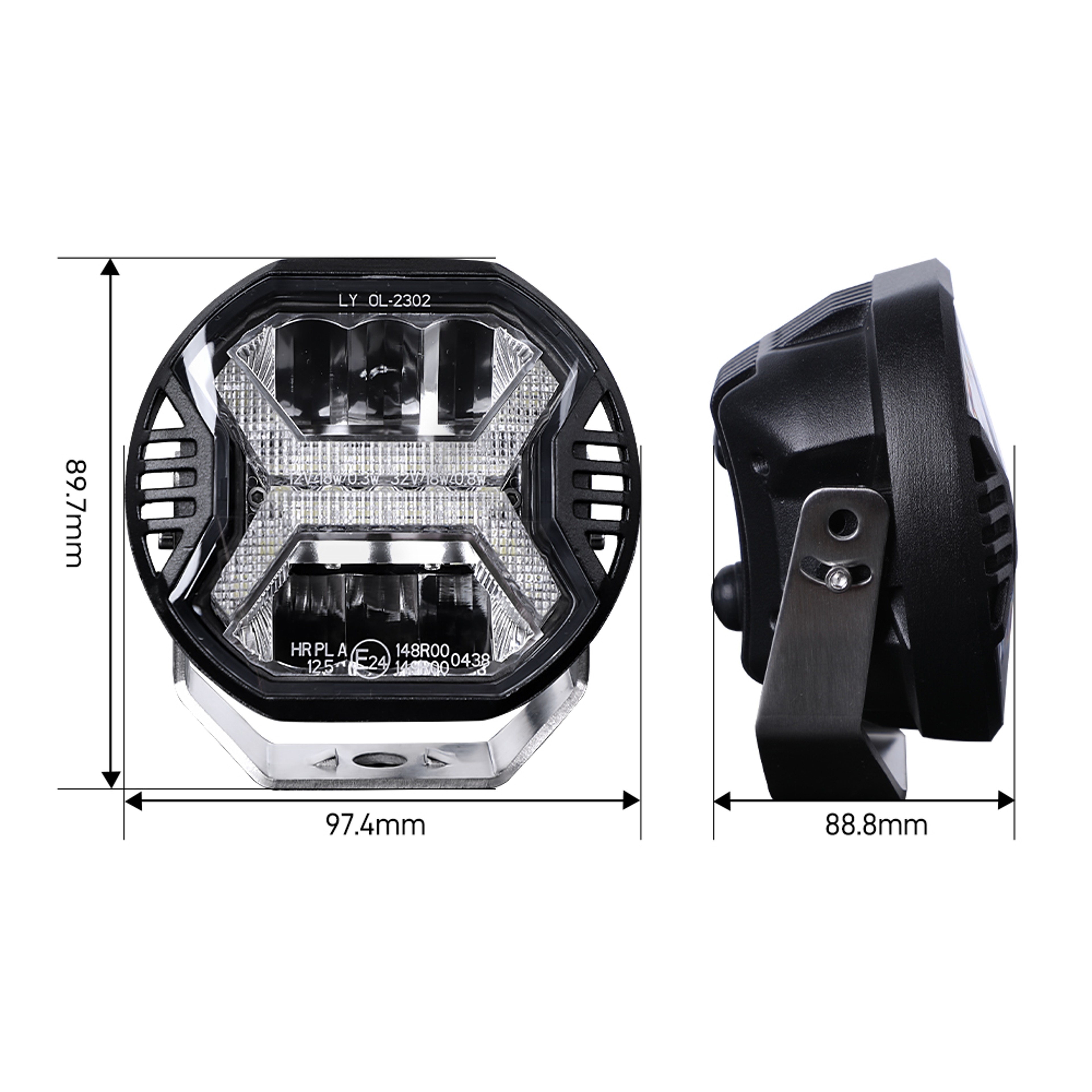 Amber DRL Car Led Work Light Bar, Driving Light, Spotlight for Offroad, Jeep, Boat, Truck, SUV, ATV, Tractor Headlight – view 6