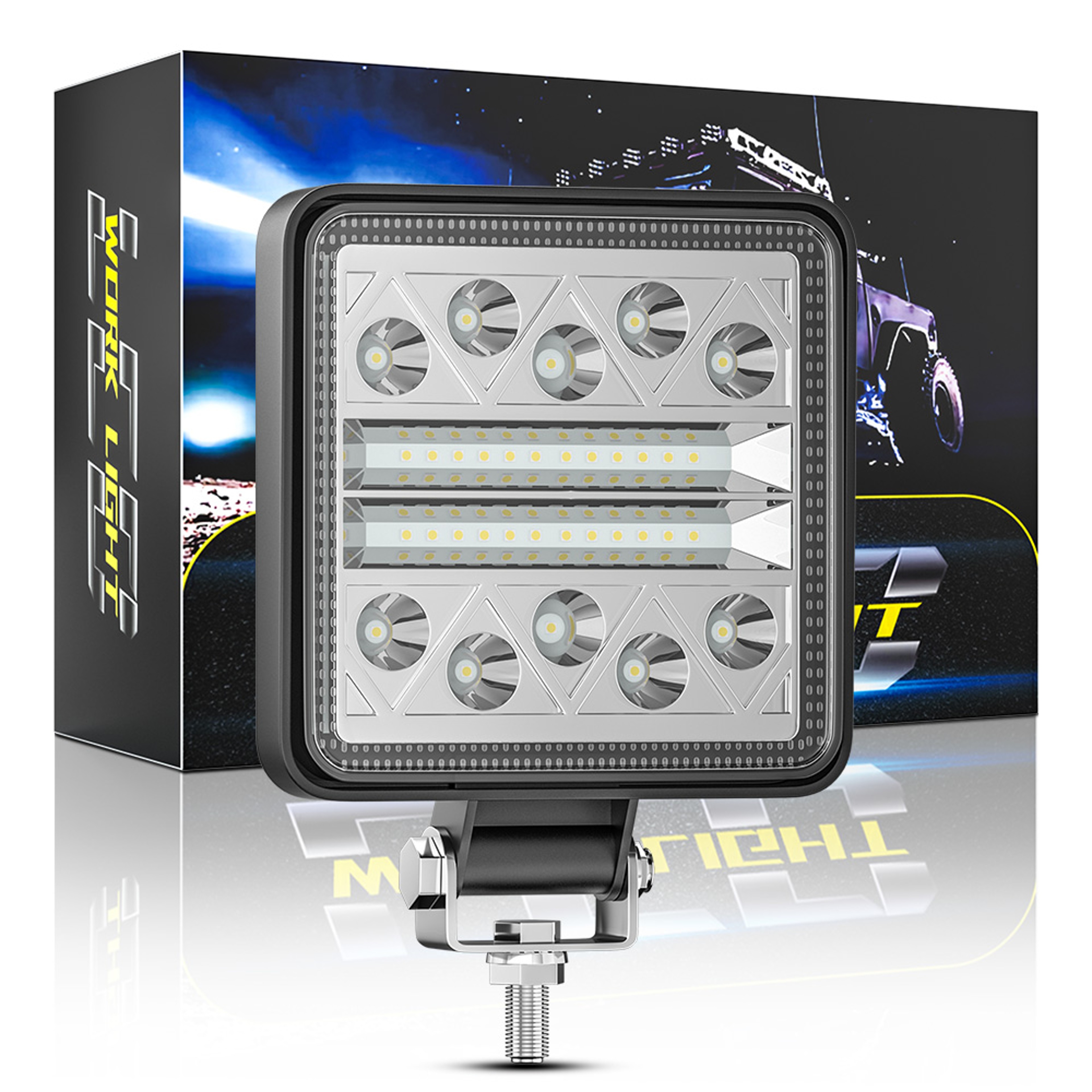 LED Work Light Headlight, Offroad LED Lightbar, Spotlight for Tractor Truck Fog Driving – view 1