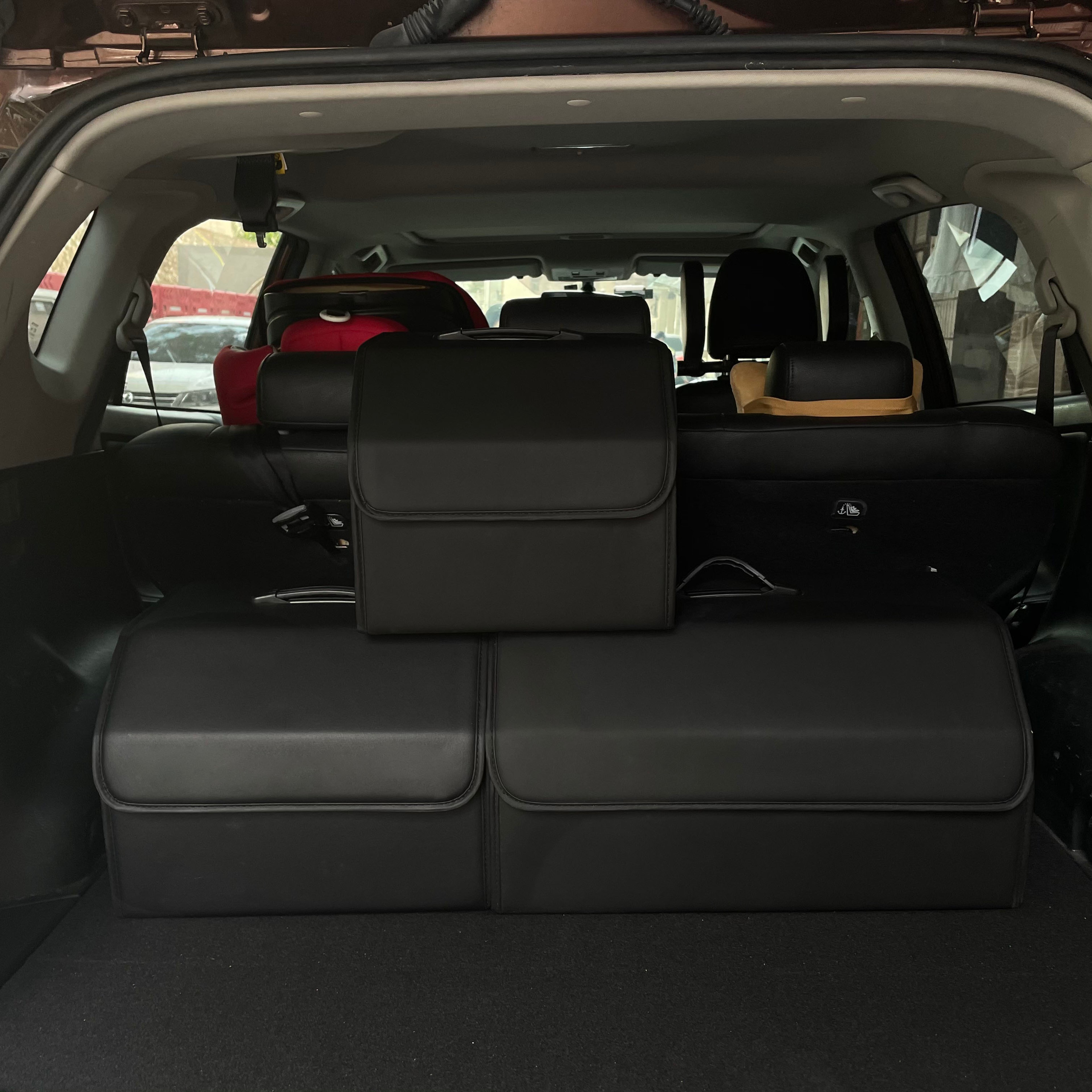 Multipurpose PU Leather Car Trunk Storage Box Collapsible Organizer For Vehicle Tidying And Auto Ac 2