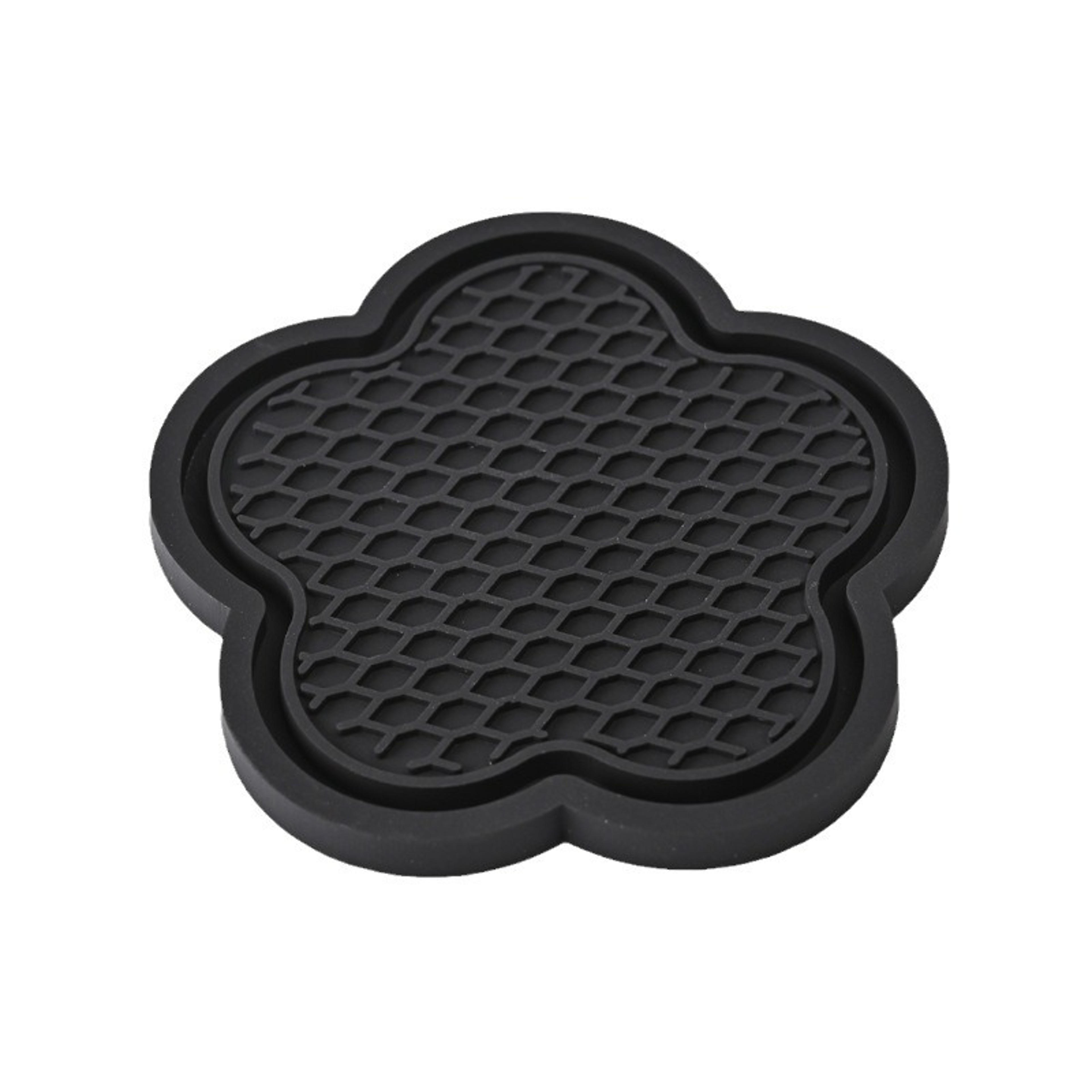 Flower Shaped Car Cup Coaster Silicone Waterproof Non Slip Sift Proof Spill Saucer Car Accessories 3