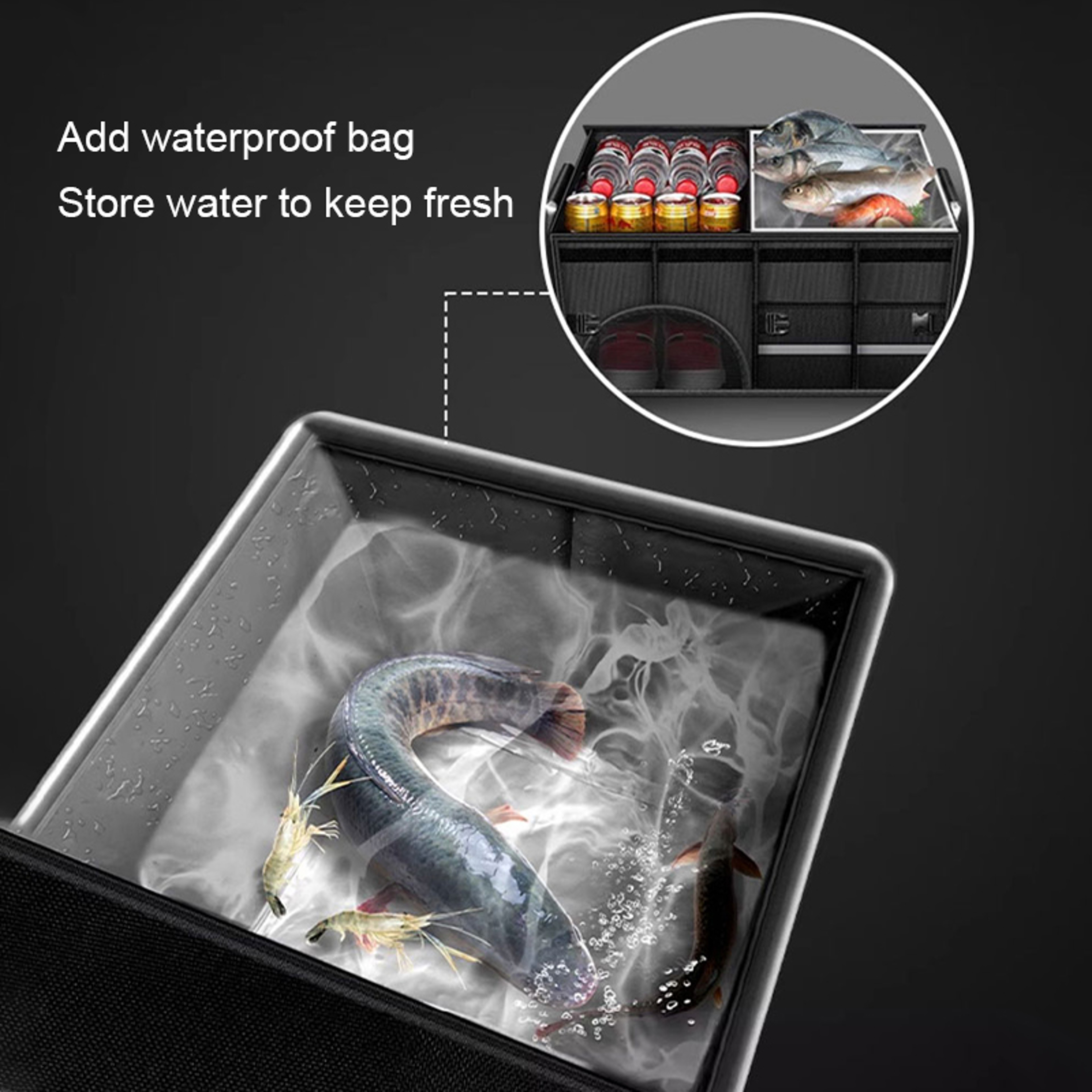 Waterproof Foldable Trunk Organizer Large Capacity Oxford Cloth Car Storage Box For Travel And Camp 3