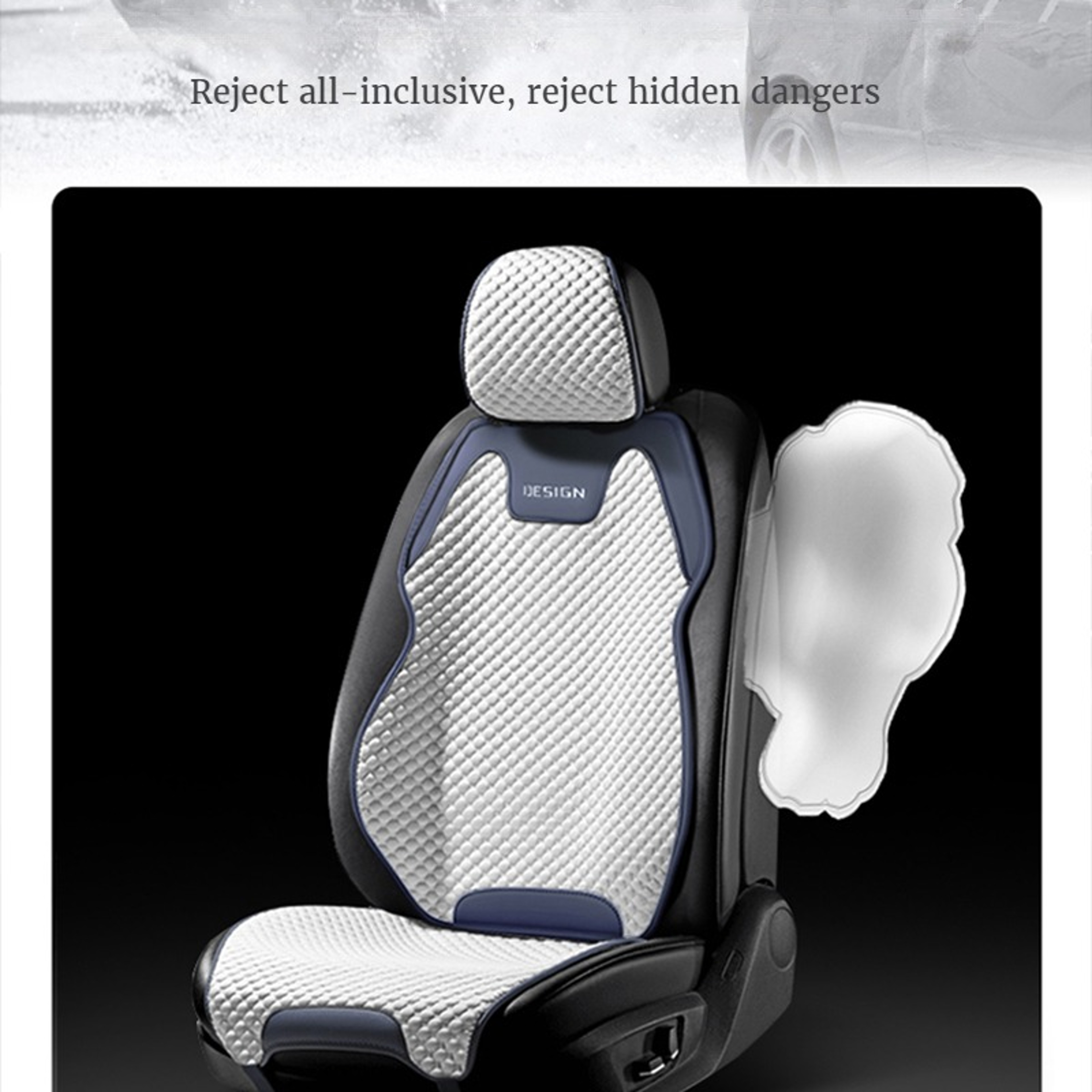 Four Seasons Ice Silk Car Seat Cushion, Breathable Durable Seat Cover, Universal Split Front Seat Comfort Pad – view 4