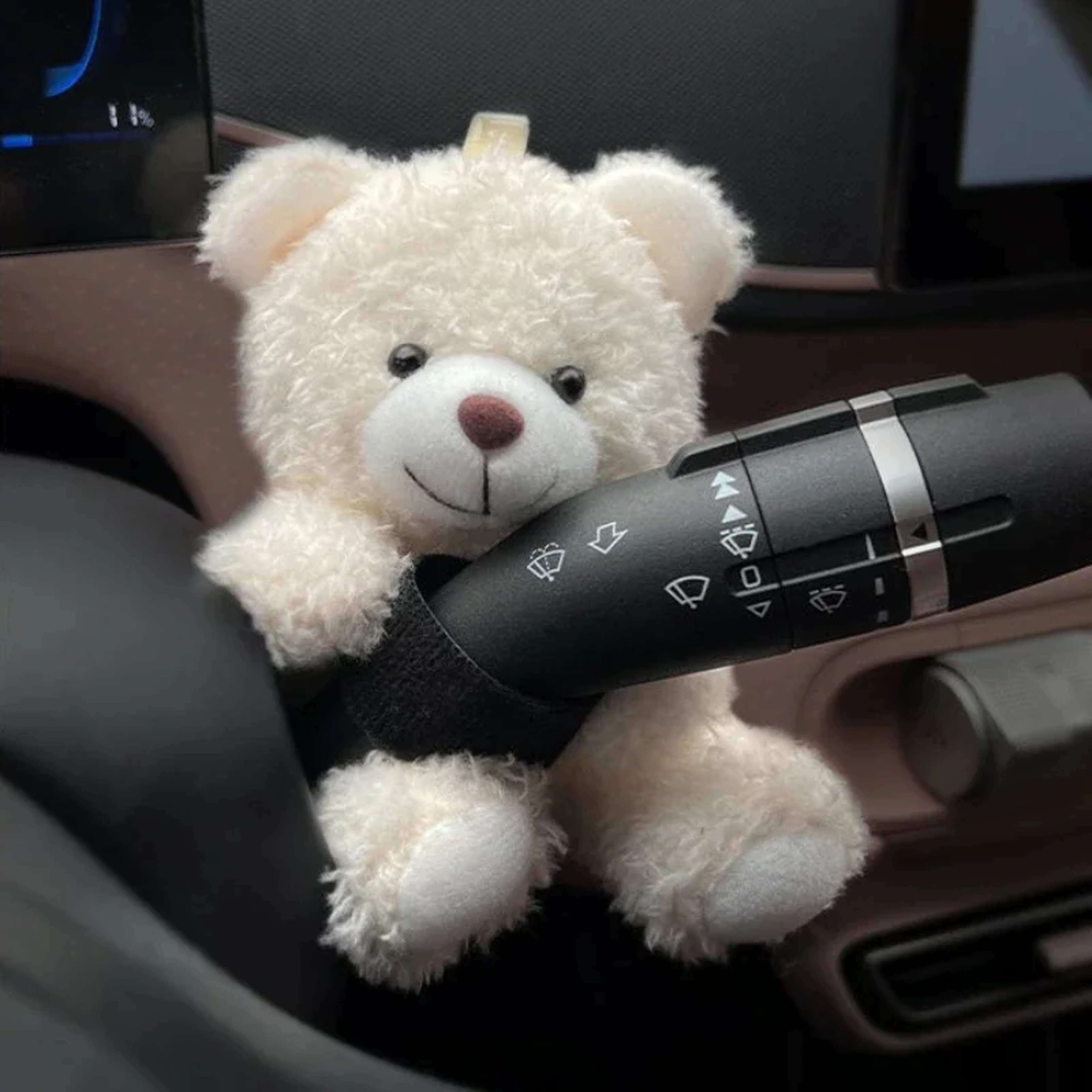 Funny Cartoon Panda Car Doll, Soft Gear Shift Knob Cover, Anti-Skid Dashboard Ornament for Automotive Decor – view 1