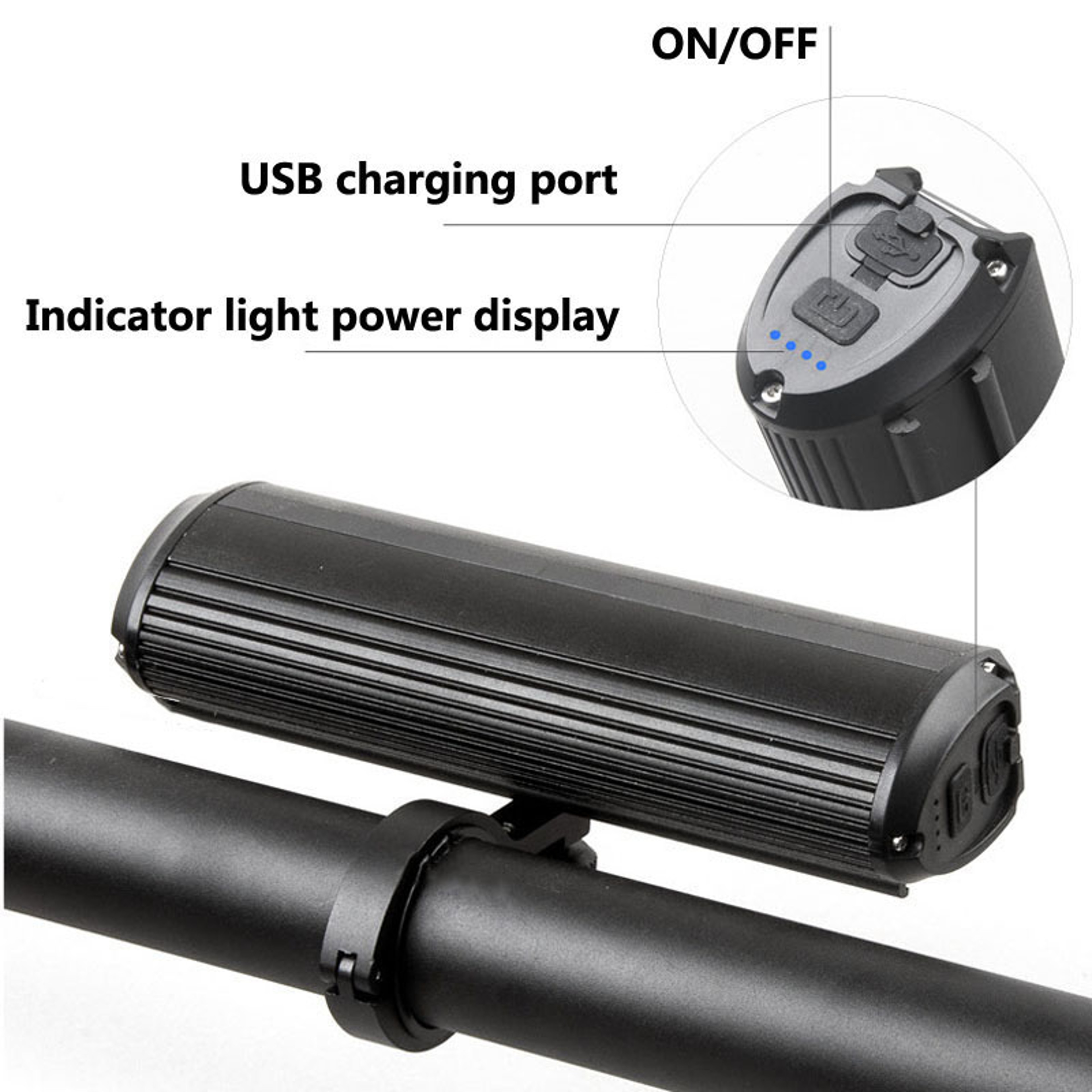 LED Bike Light Front Rechargeable Bicycle Light Headlight Flashlight With Power Bank Bike Accessori 4
