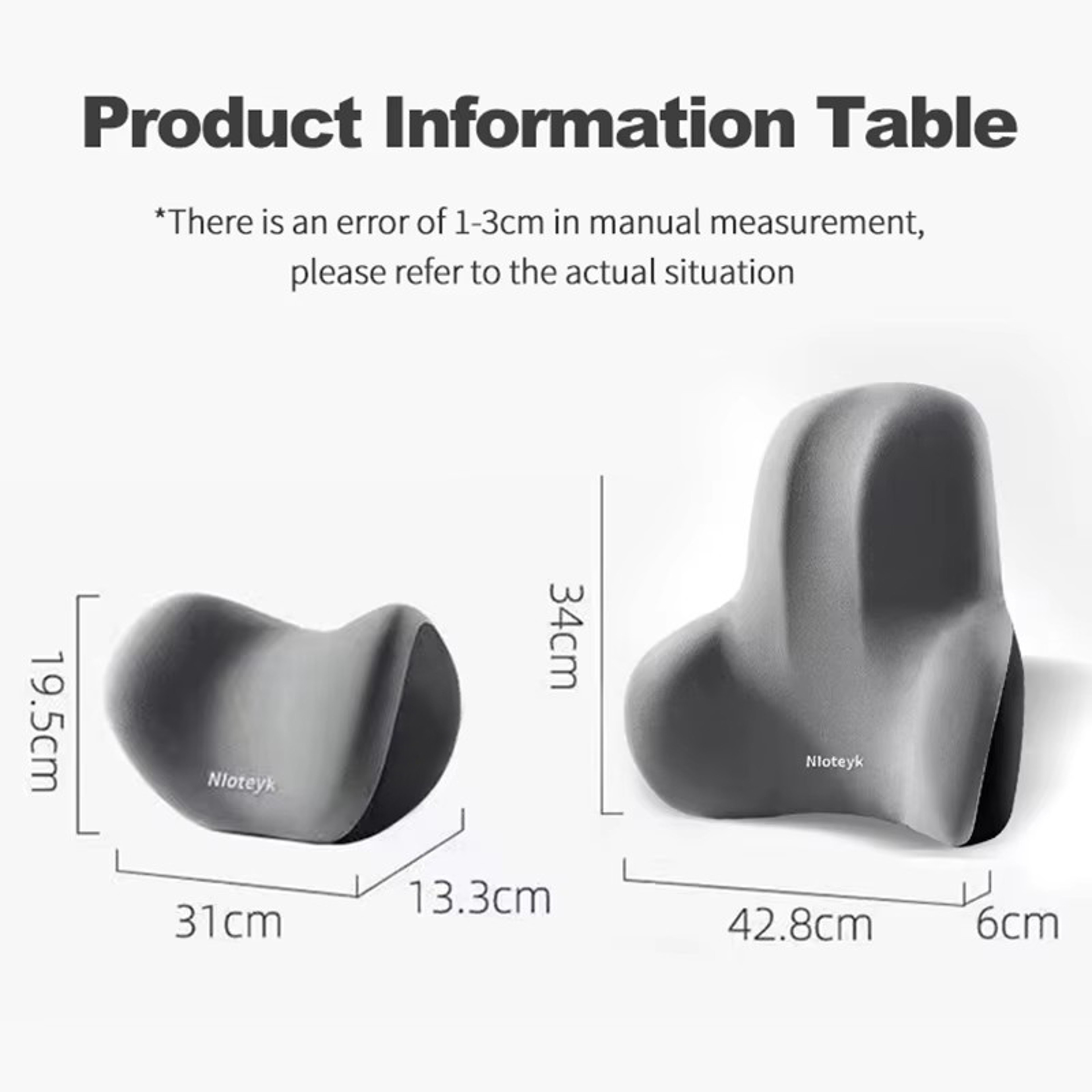 Memory Foam Car Seat Pillow, Protective Neck and Back Support, Breathable Headrest Cushion for Pain Relief – view 5