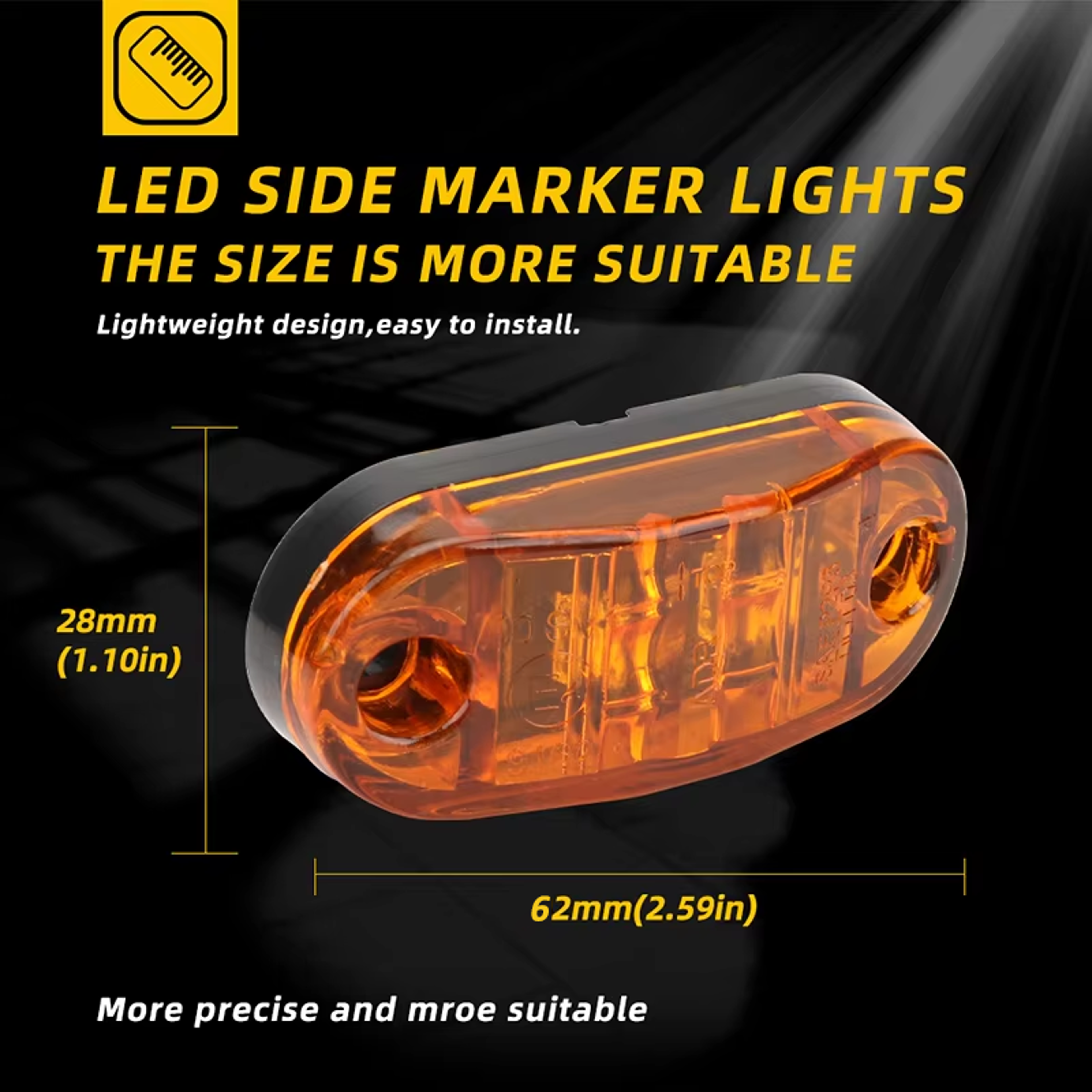 LED Trailer Tail Light External Warning Lights For Caravan Van Lorry Truck White Amber Red Side Cle 3