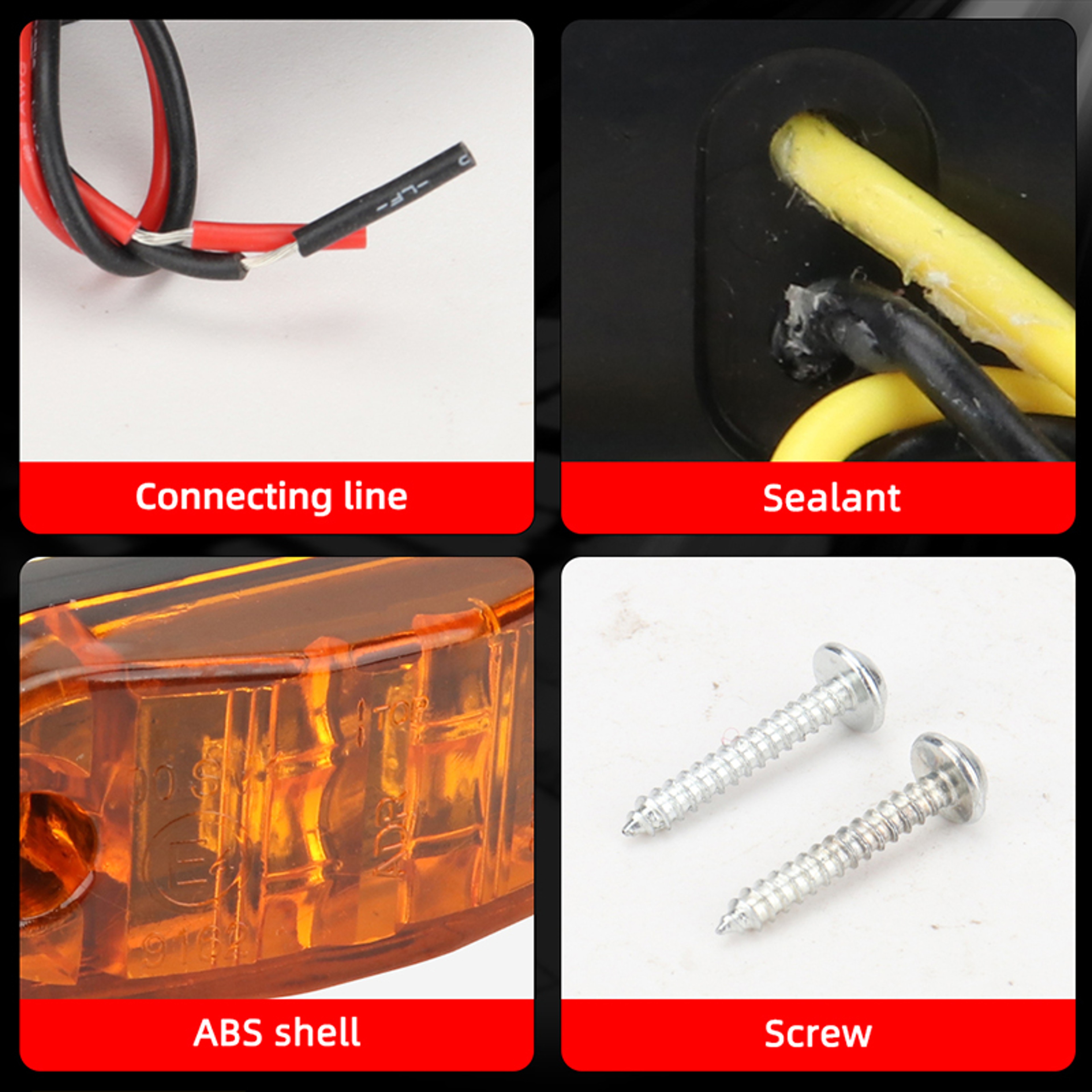 LED Trailer Tail Light External Warning Lights For Caravan Van Lorry Truck White Amber Red Side Cle 5
