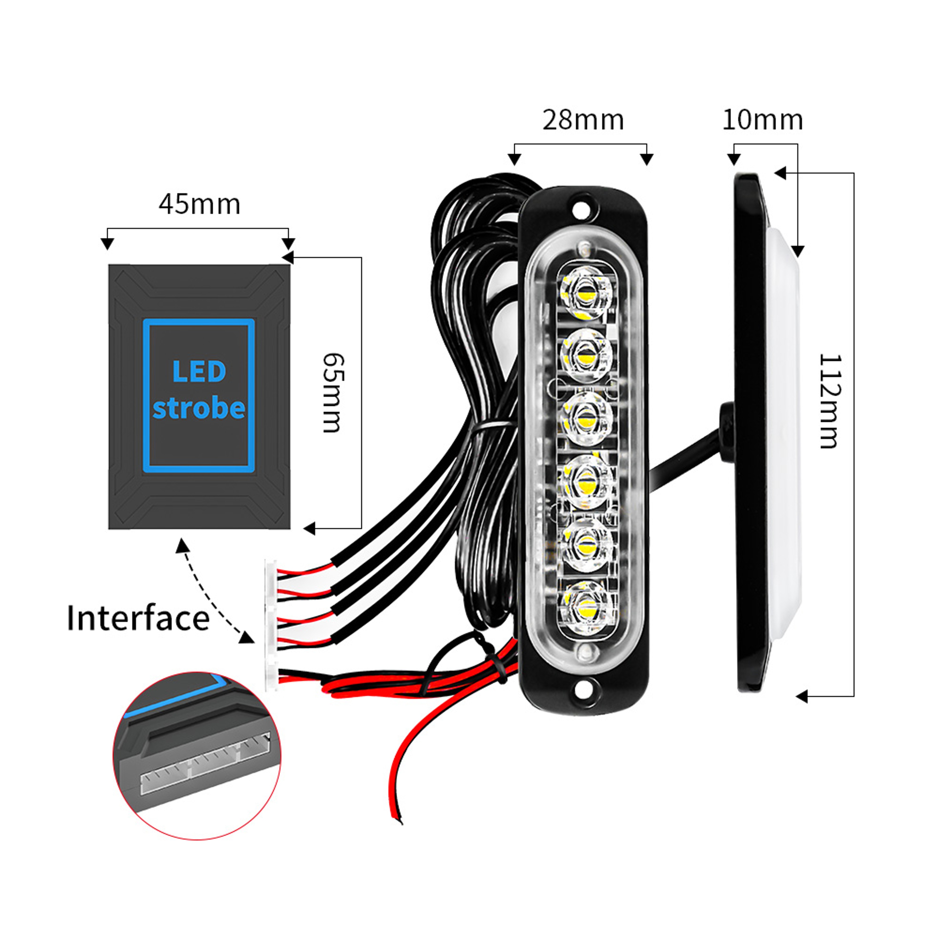Wireless LED Car Strobe Flash Warn Emergency Light DC Truck And Trailer Modification Accessory 3