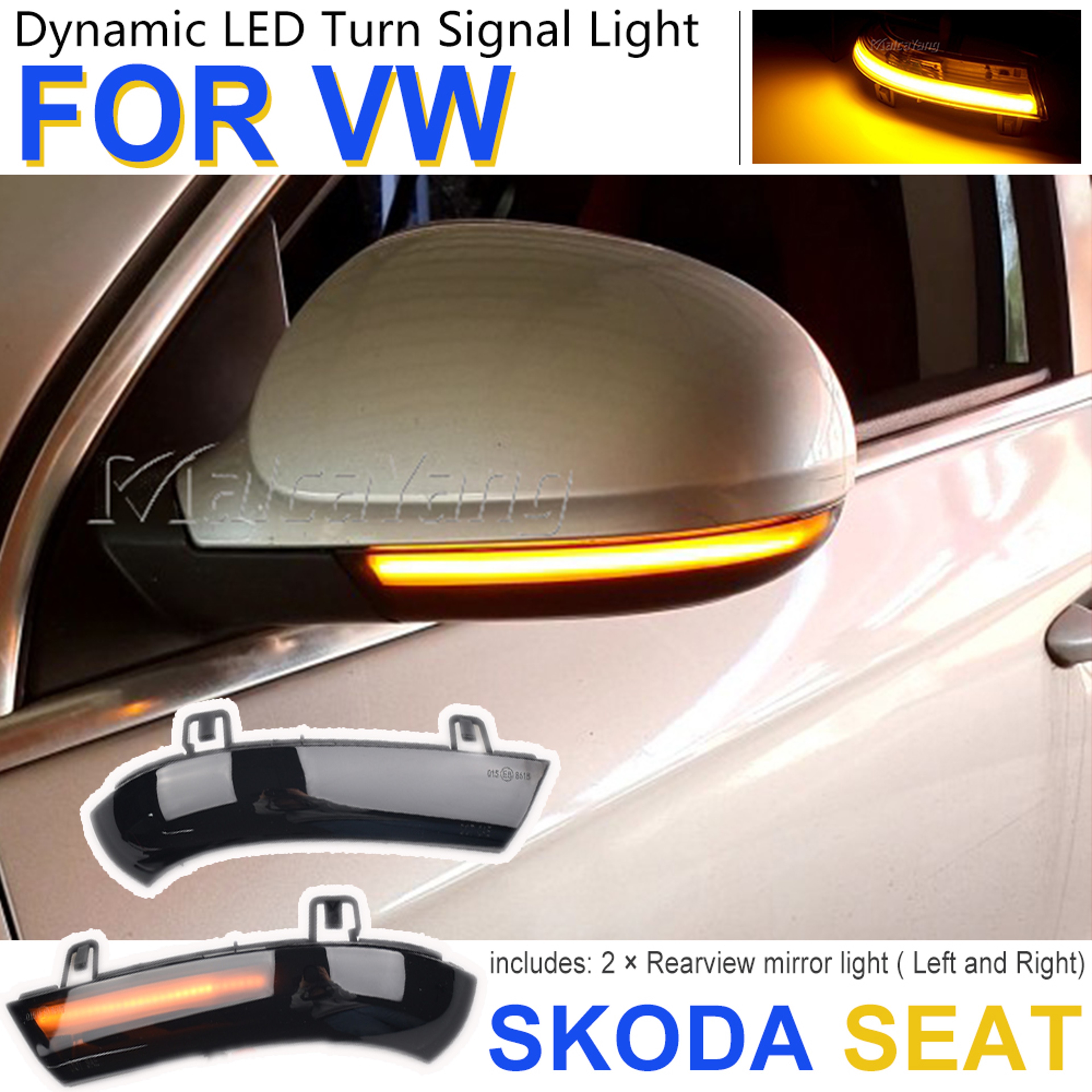 VW Passat Jetta MK5 GTI V Sharan LED Dynamic Flowing Water Turn Signal Light 2