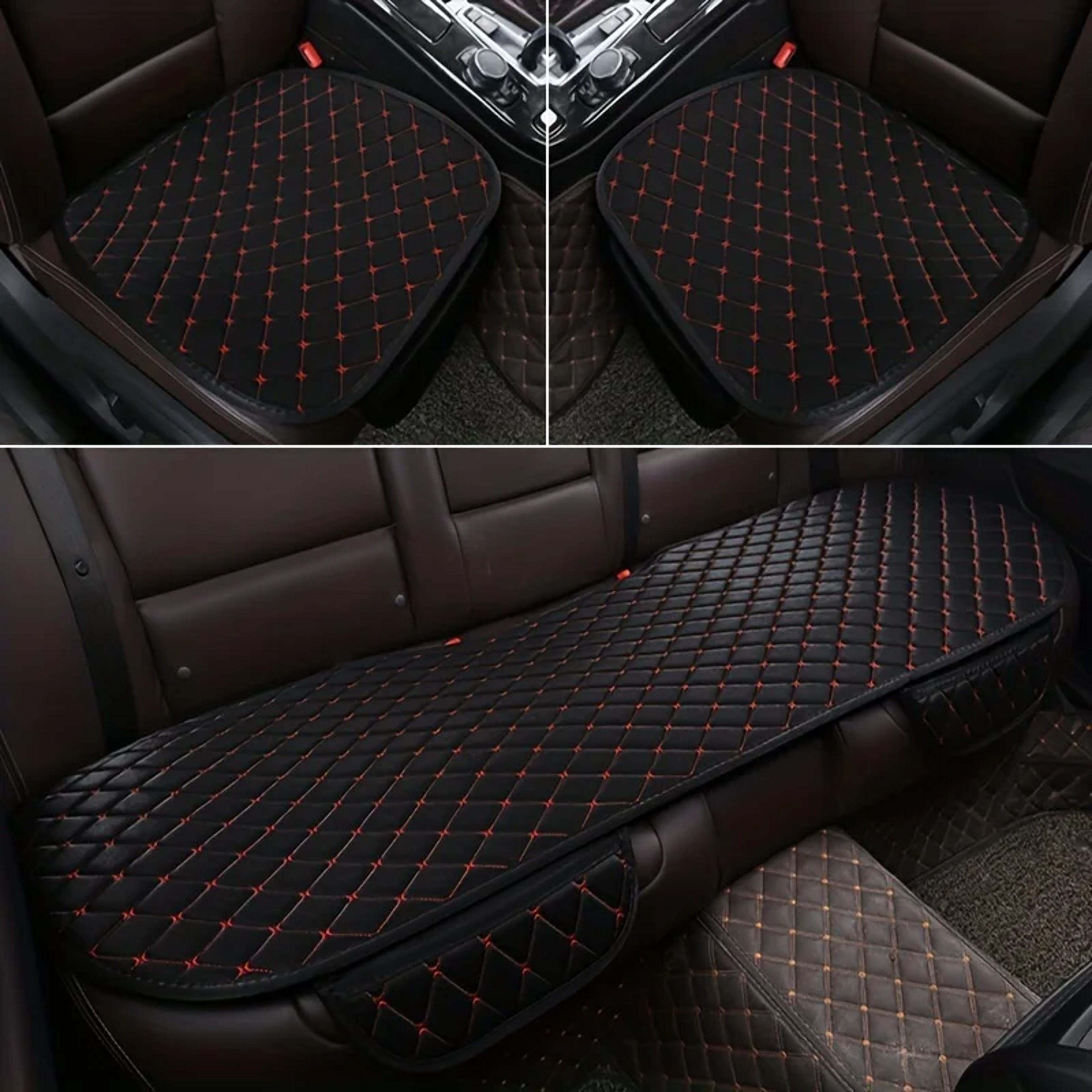 Universal Cotton And Linen Car Seat Covers Car Seat Cushion Set Interior Protector Car Accessories 5