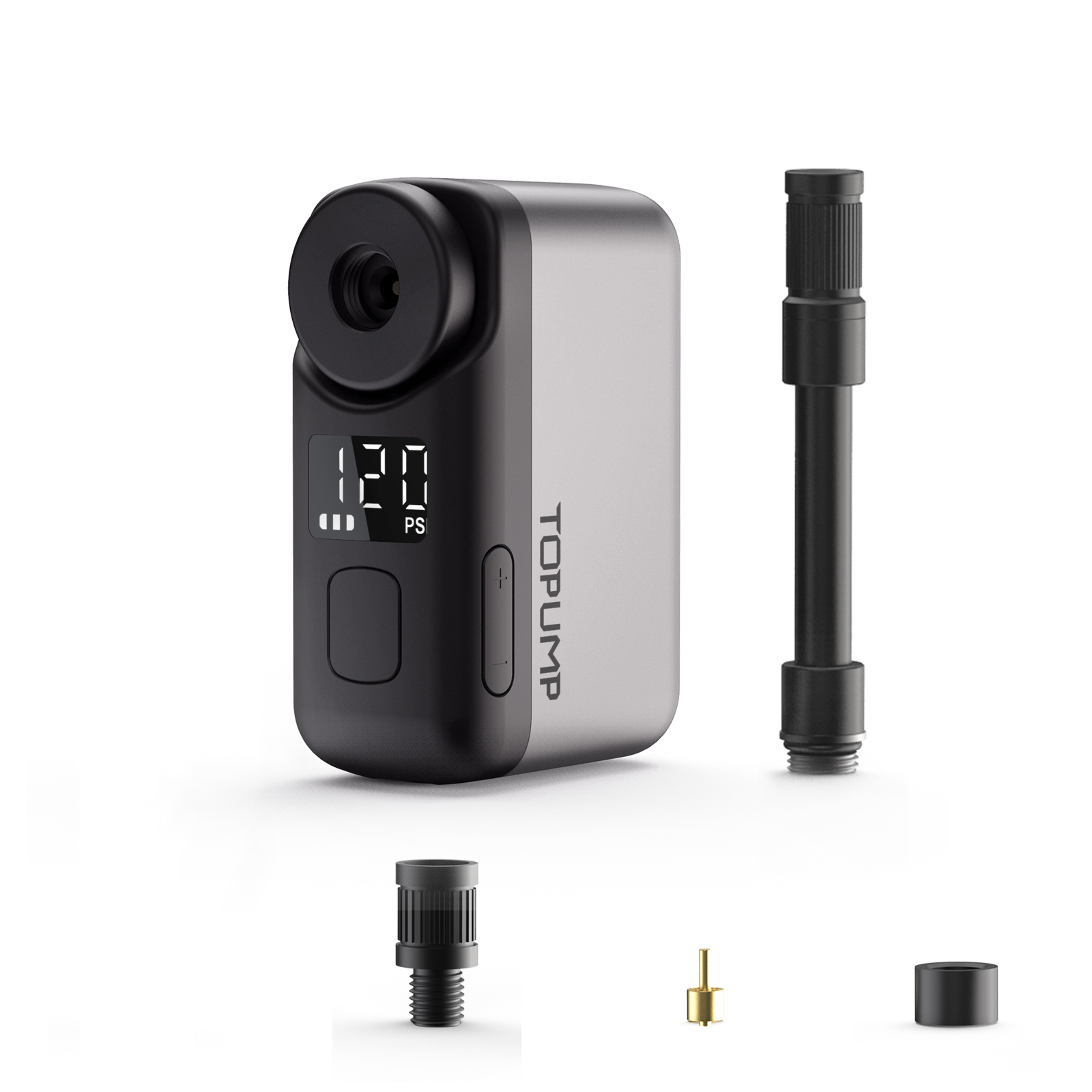 Cordless Tire Inflator For Bike PRO Mini Portable Electric Pump Max 450mAh Battery Digital Screen F 0