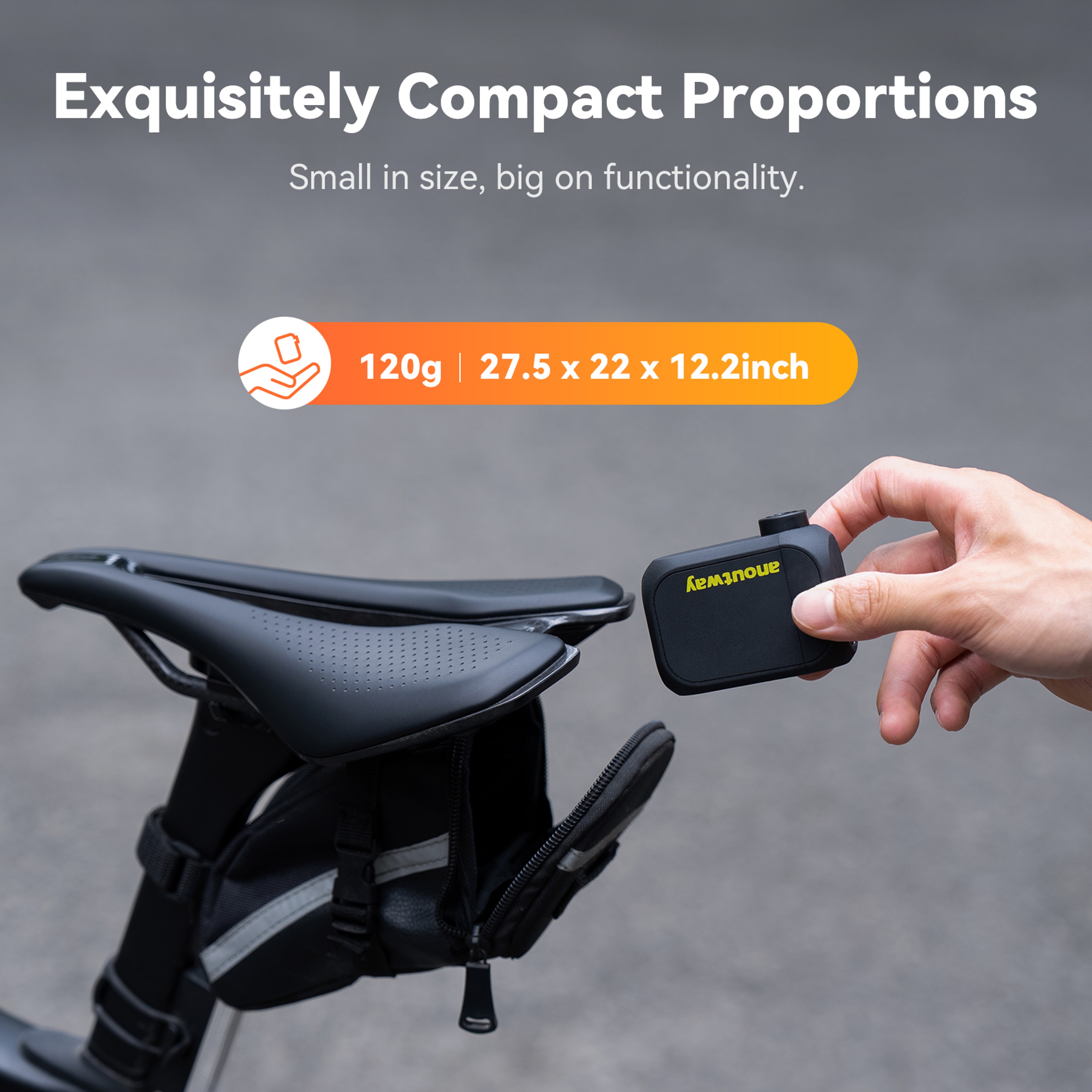Cordless Tire Inflator With Screen Anoutway Pro Mini Electric Pump Fast Charging Battery For Bike 2