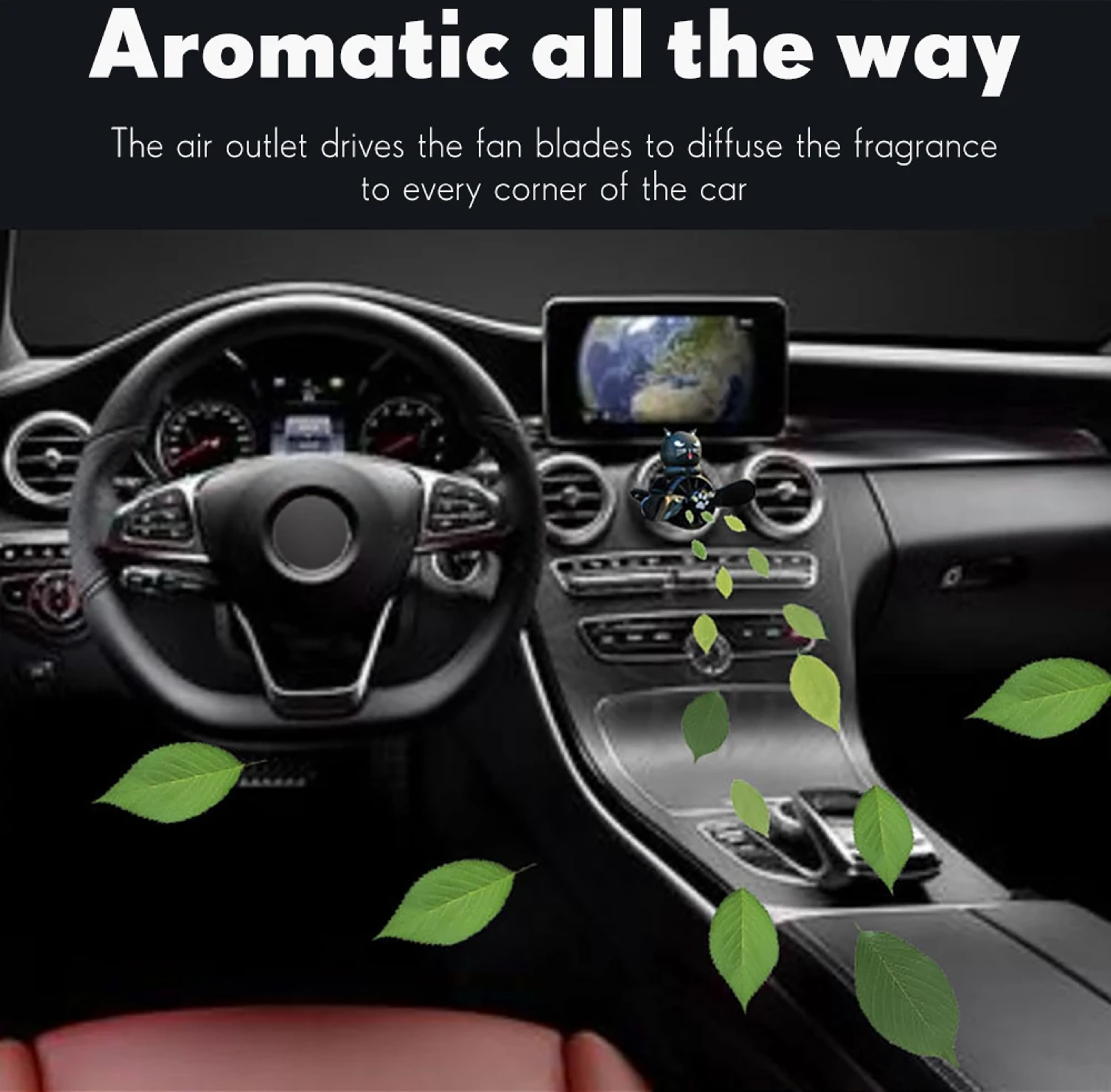 Rotating Pilot Car Air Freshener Vent Clip Car Perfume Diffuser With Propeller Design 4