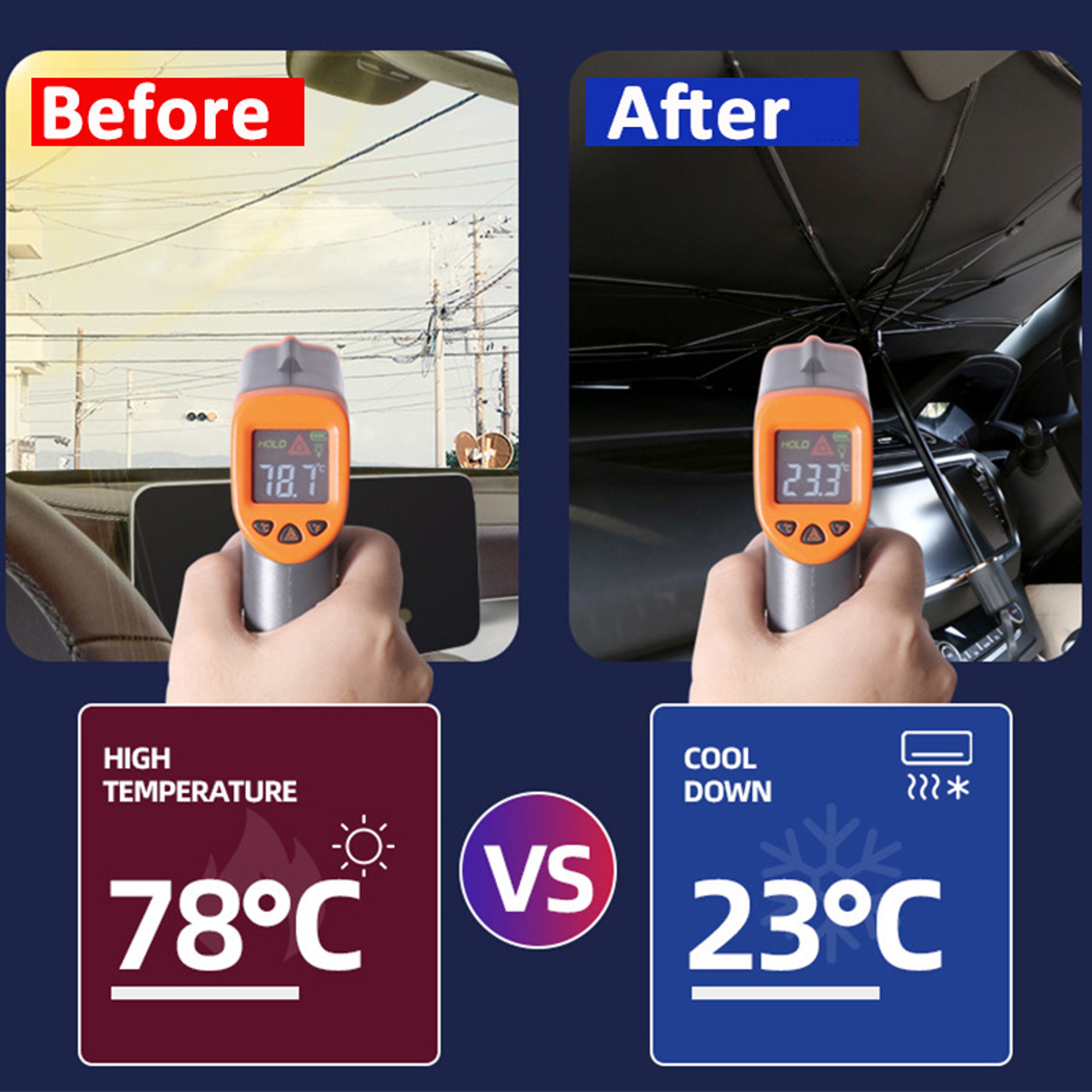 Car Windshield Sun Shade Custom Fit Front Window Cover For Haval Jolion UV Heat Protection 3
