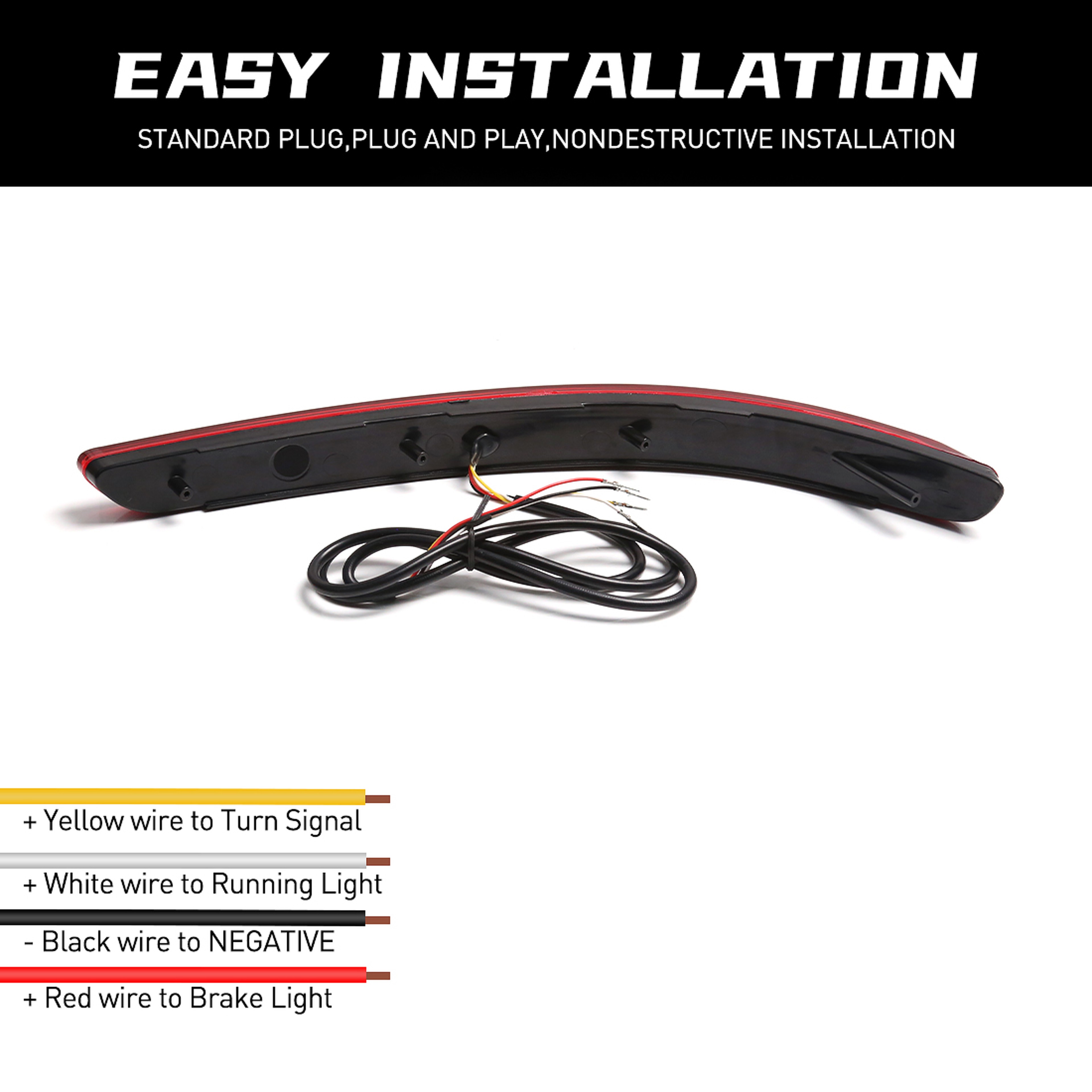 Kia Pegas LED Rear Bumper Lights with Dynamic Turn Signal & Brake Reflector – view 5