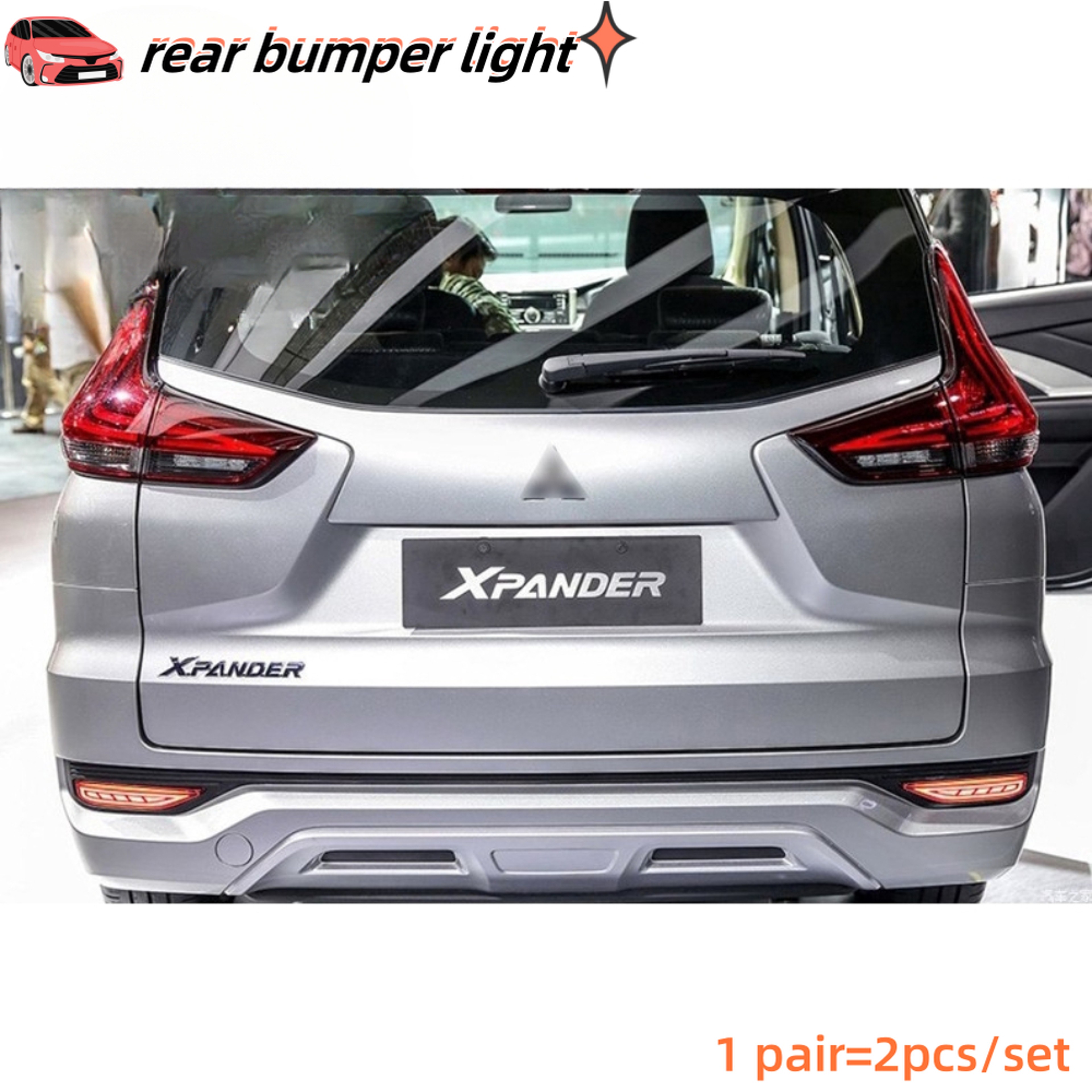 Mitsubishi Xpander Rear Bumper Reflector LED Lights With Turn Signal Brake  Tail Light 2