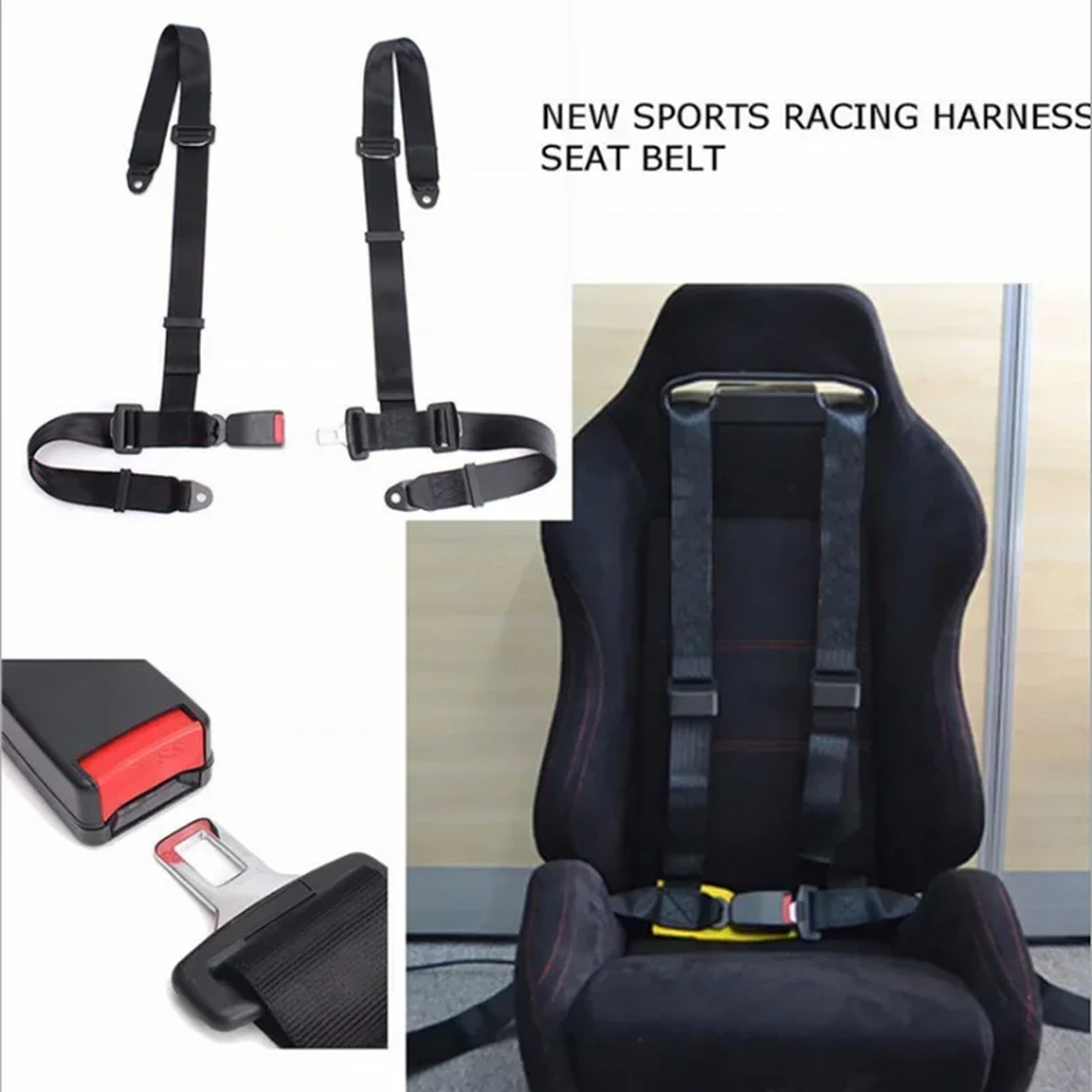 Point Racing Harness Quick Release Kart Racing Seat Belt Universal Safety Harness 2