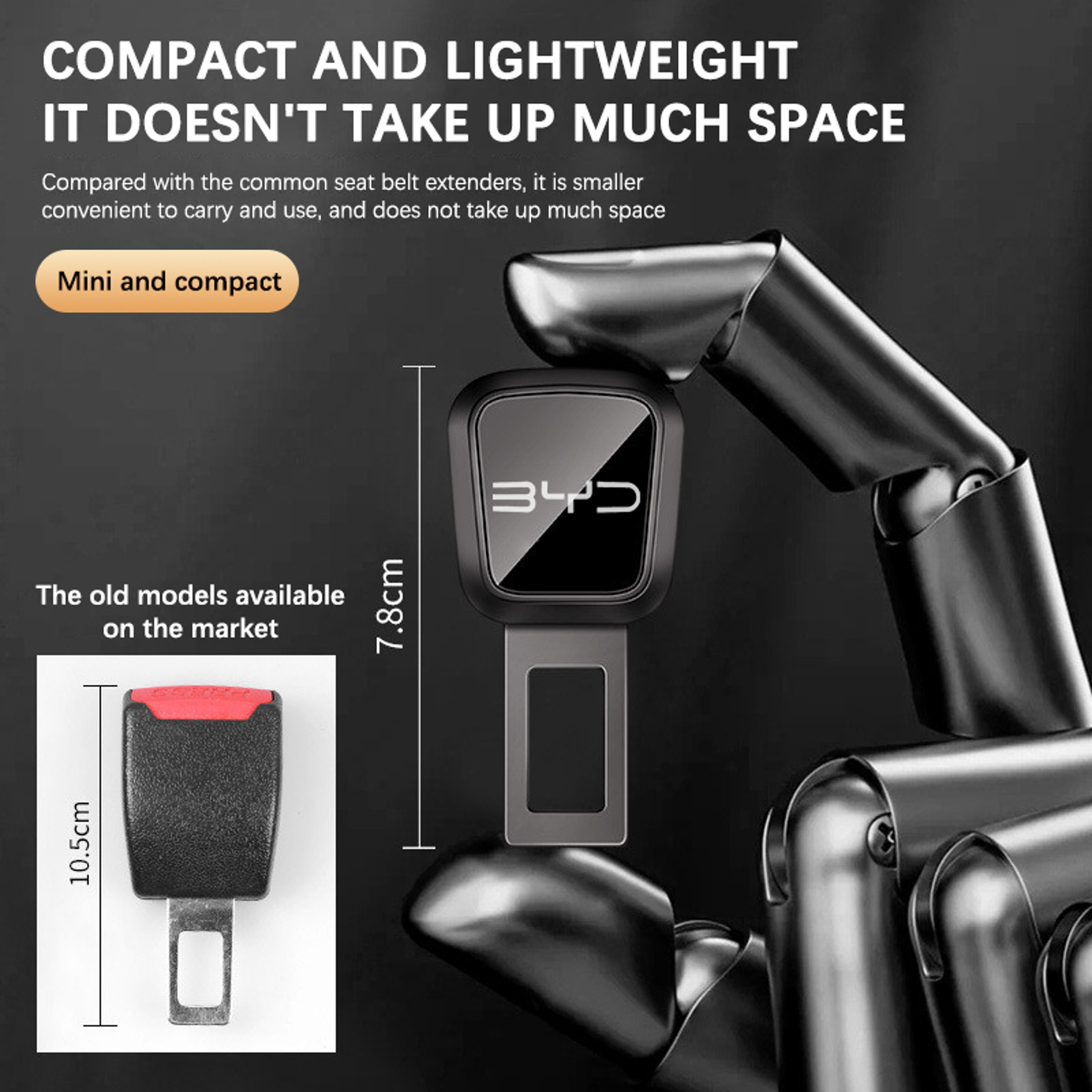 Car Seat Belt Buckle Extender Plug Compatible With BYD Atto Song Series Safety Accessory 2