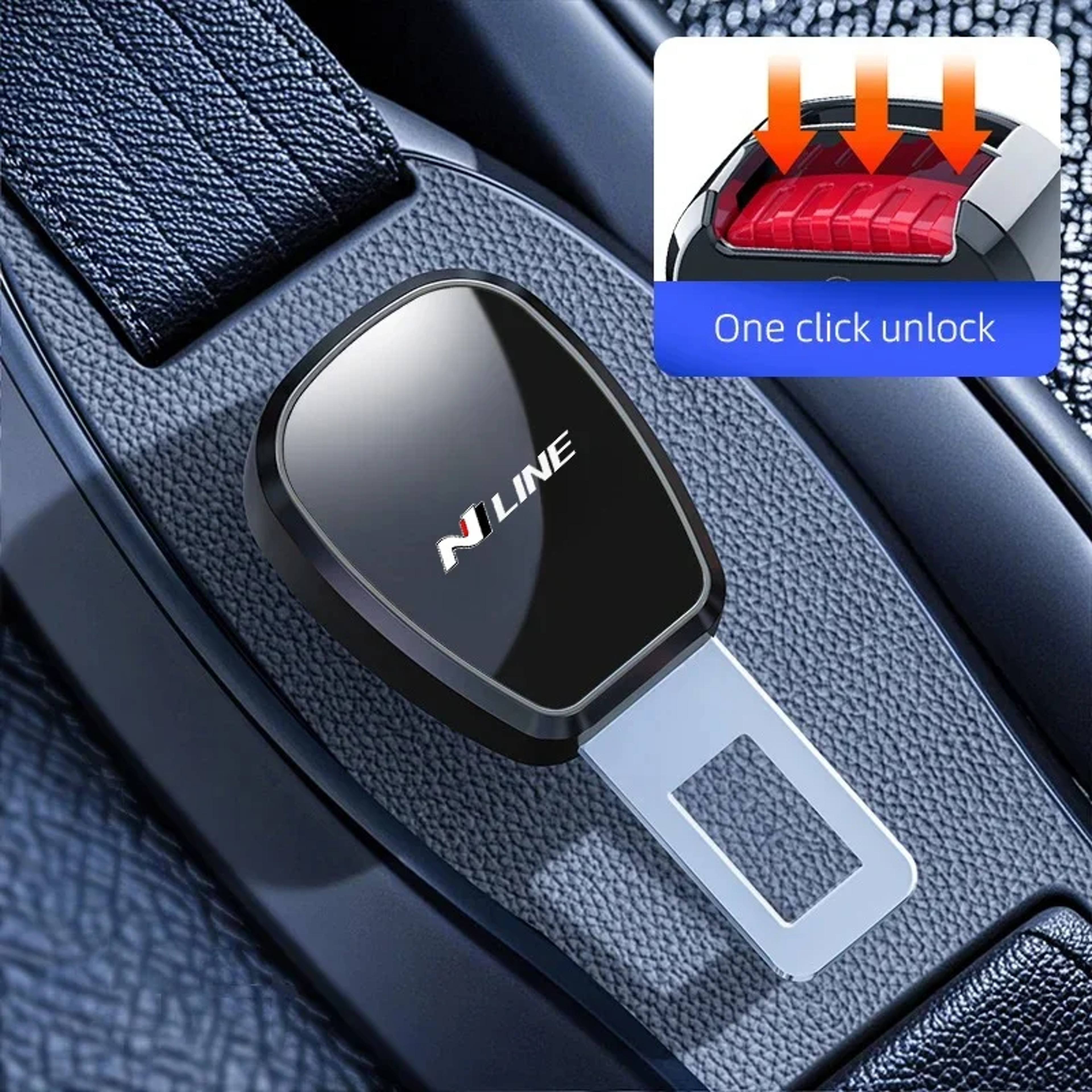 Car Seat Belt Buckle Plug Extension Auto Safety Accessory For Hyundai Elantra Tucson 8