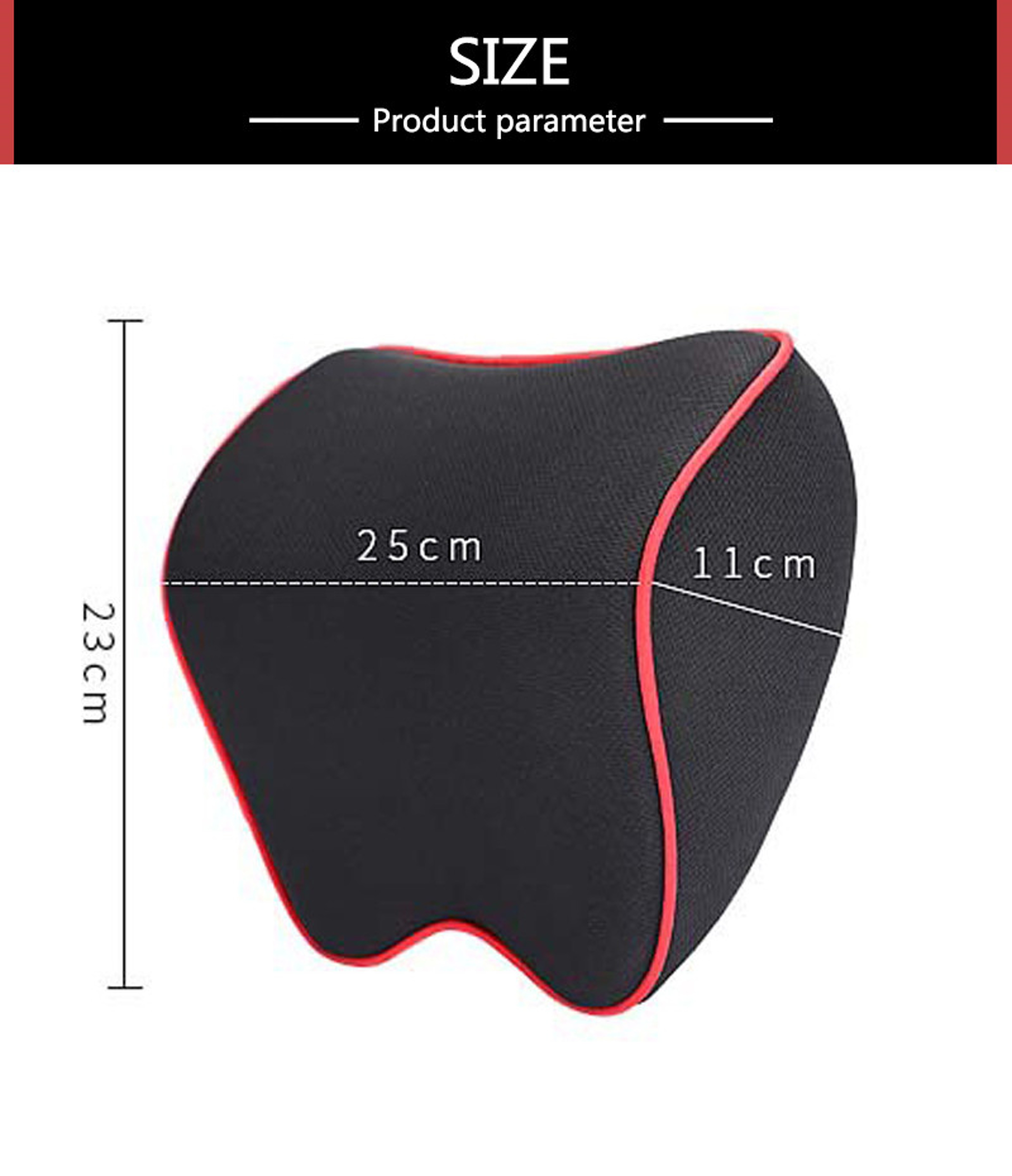 Memory Foam Car Neck Pillow Ergonomic Headrest Cushion For Car Seat Neck Support And Travel Comfort 2