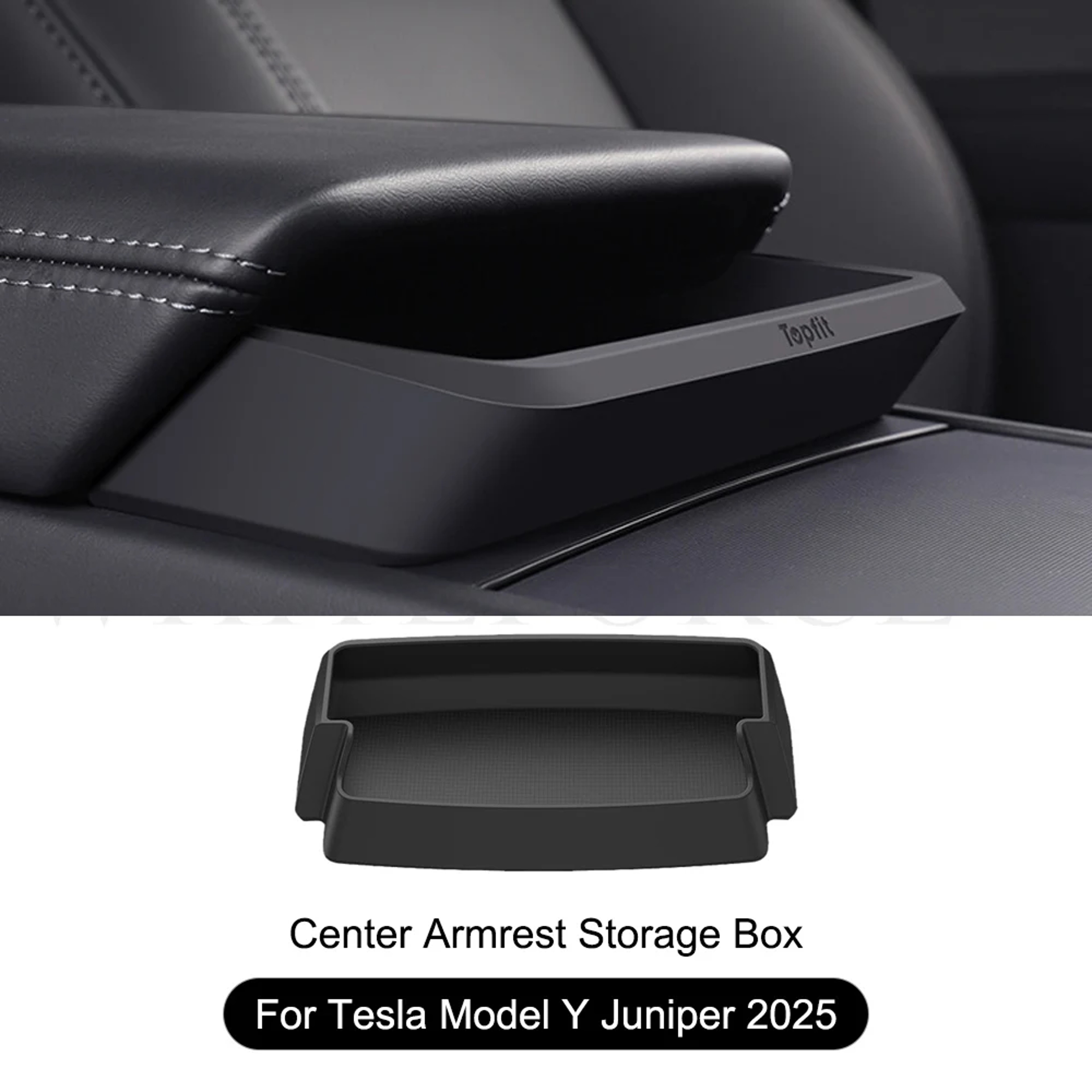 Tesla Model Y Center Console Organizer Armrest Storage Tray with Eyeglasses Holder for Model Highland – view 7