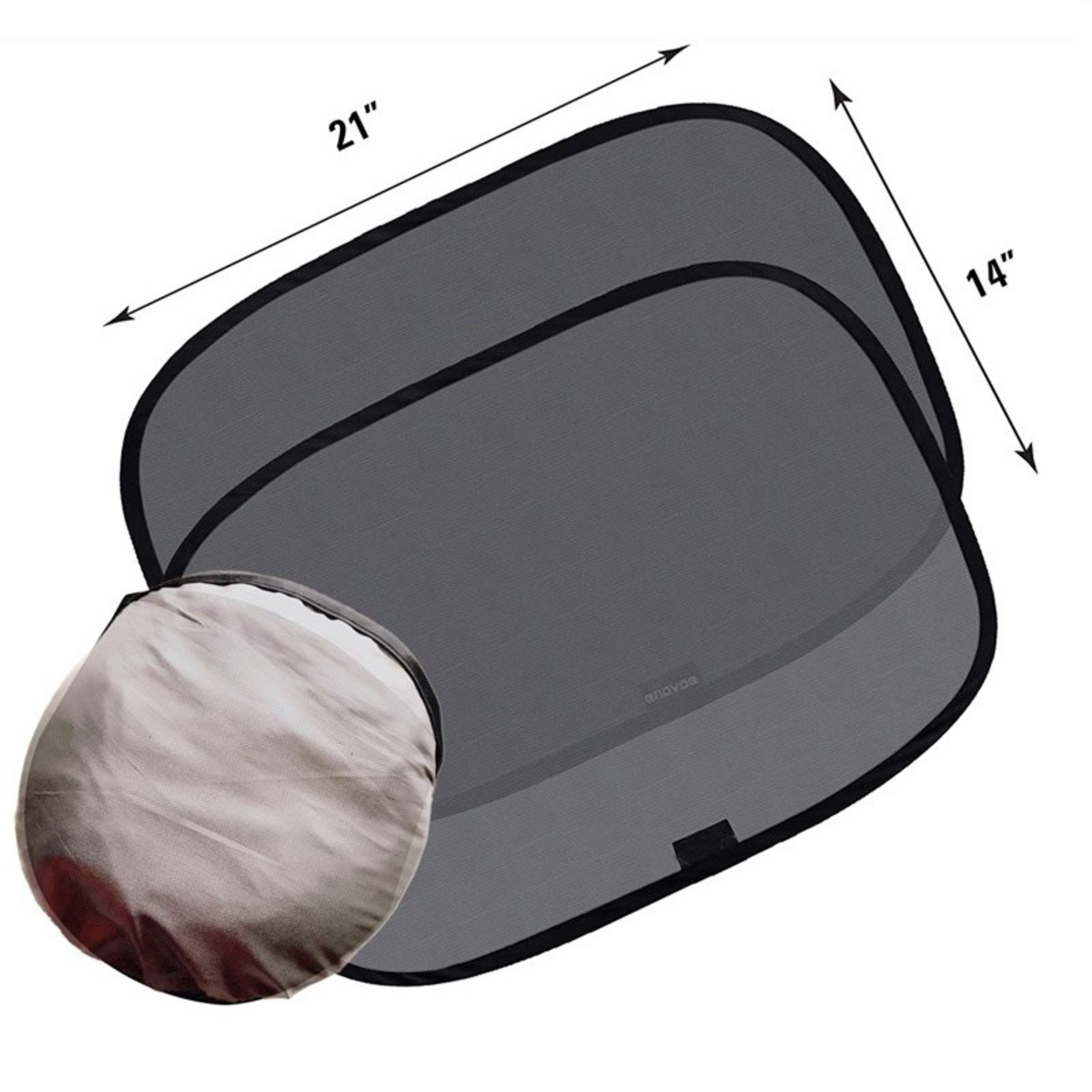 Folding Car Side Window Sun Shade Mesh UV Protection Curtains 4