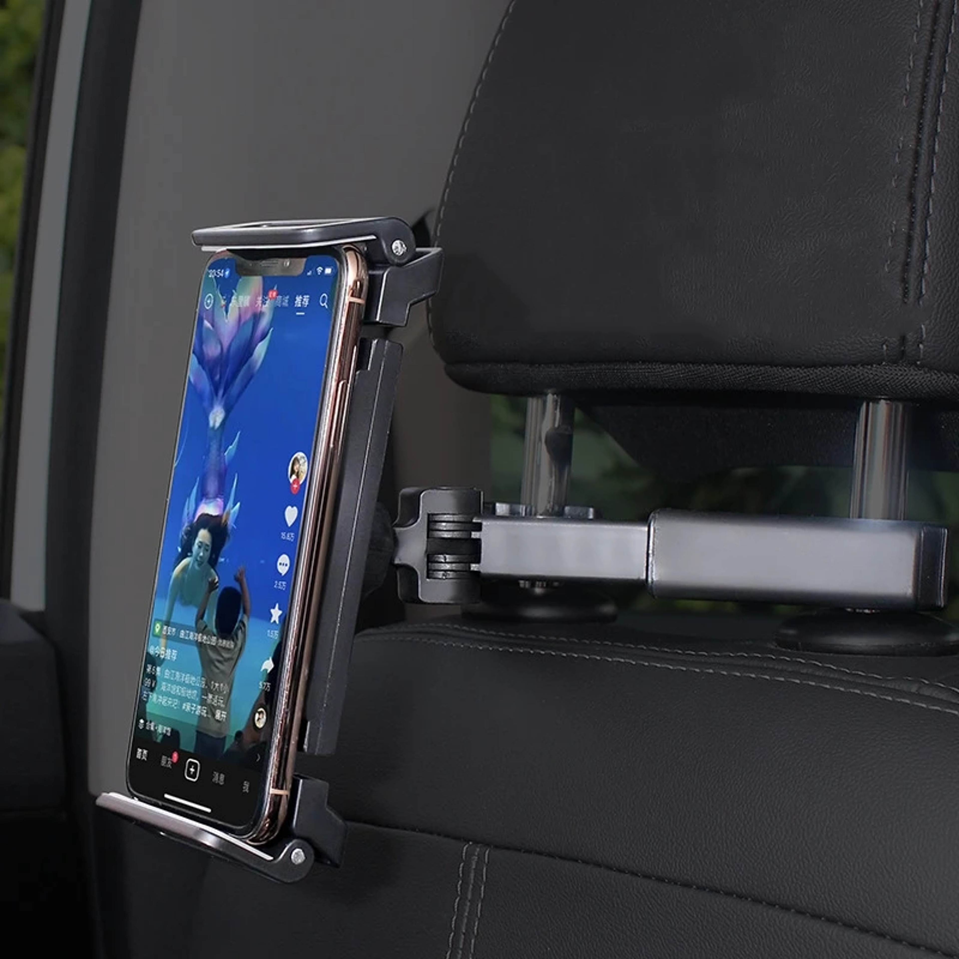 Telescopic Car Headrest Tablet Mount For Backseat Phone And Tablet Holder 1