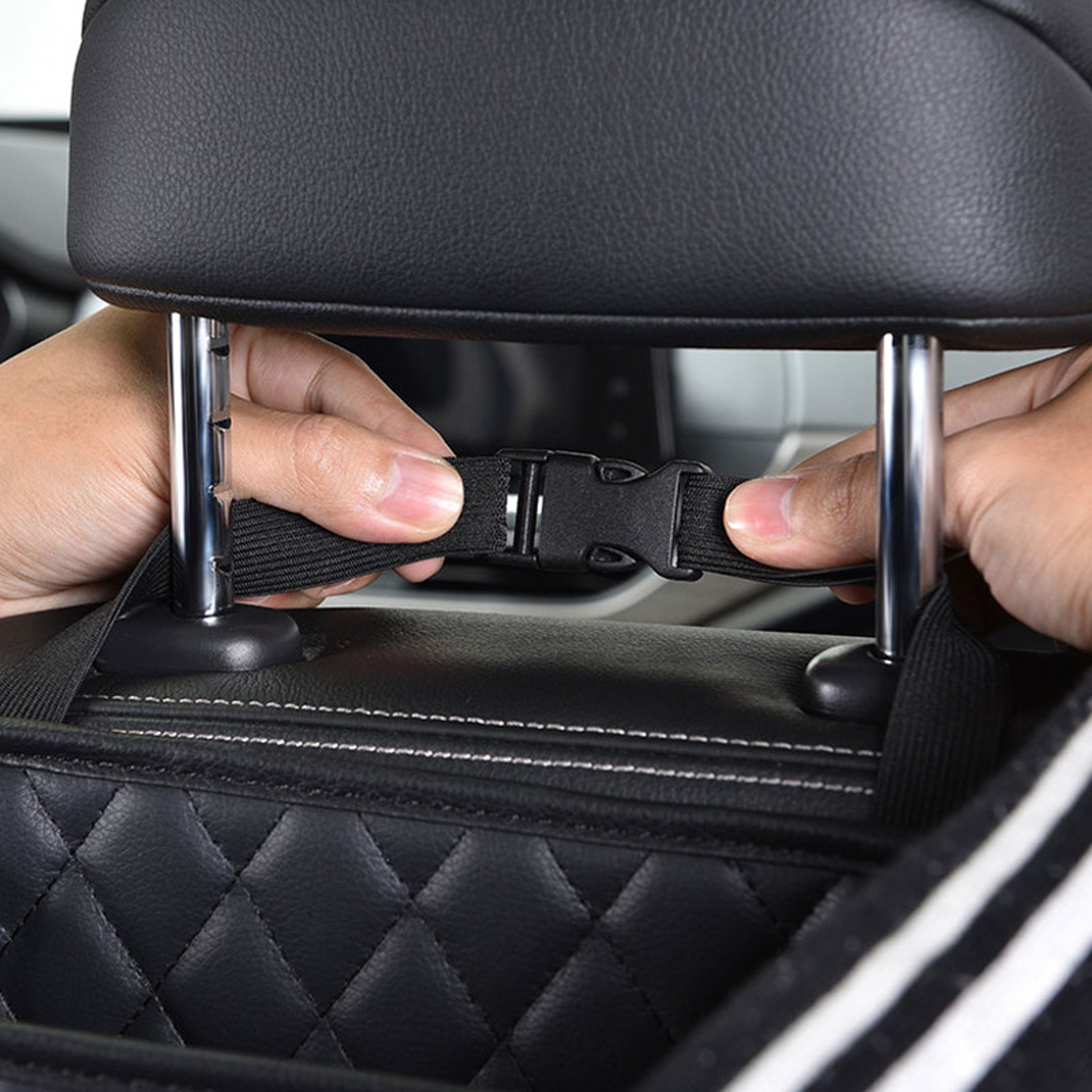 Premium Leather Car Seat Organizer & Car Trash Bag for Mercedes Benz Multifunction Car Storage Bag – view 5
