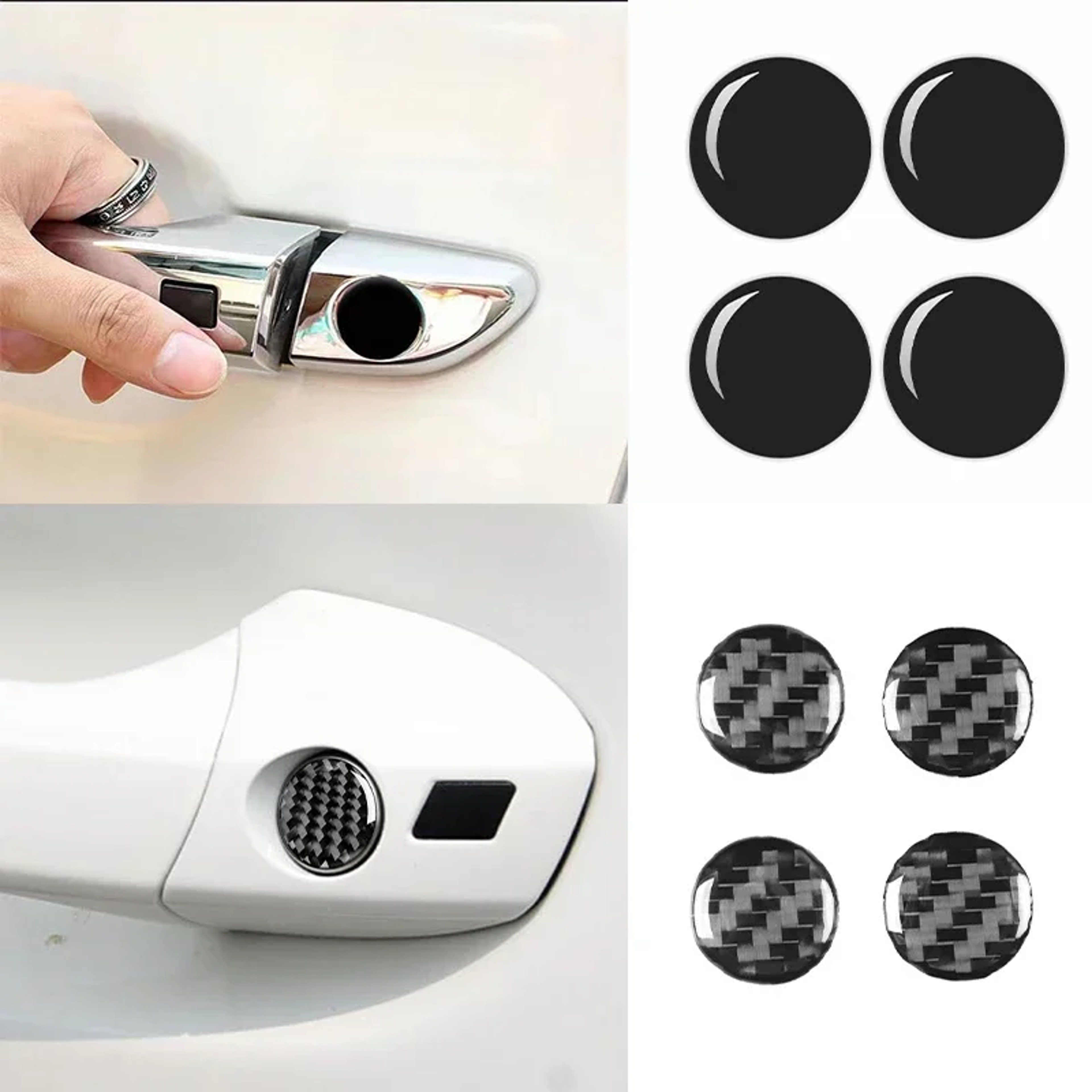 Car Door Keyhole Stickers Universal Car Door Lock Protector Self Adhesive Door Lock Cover Stickers 0
