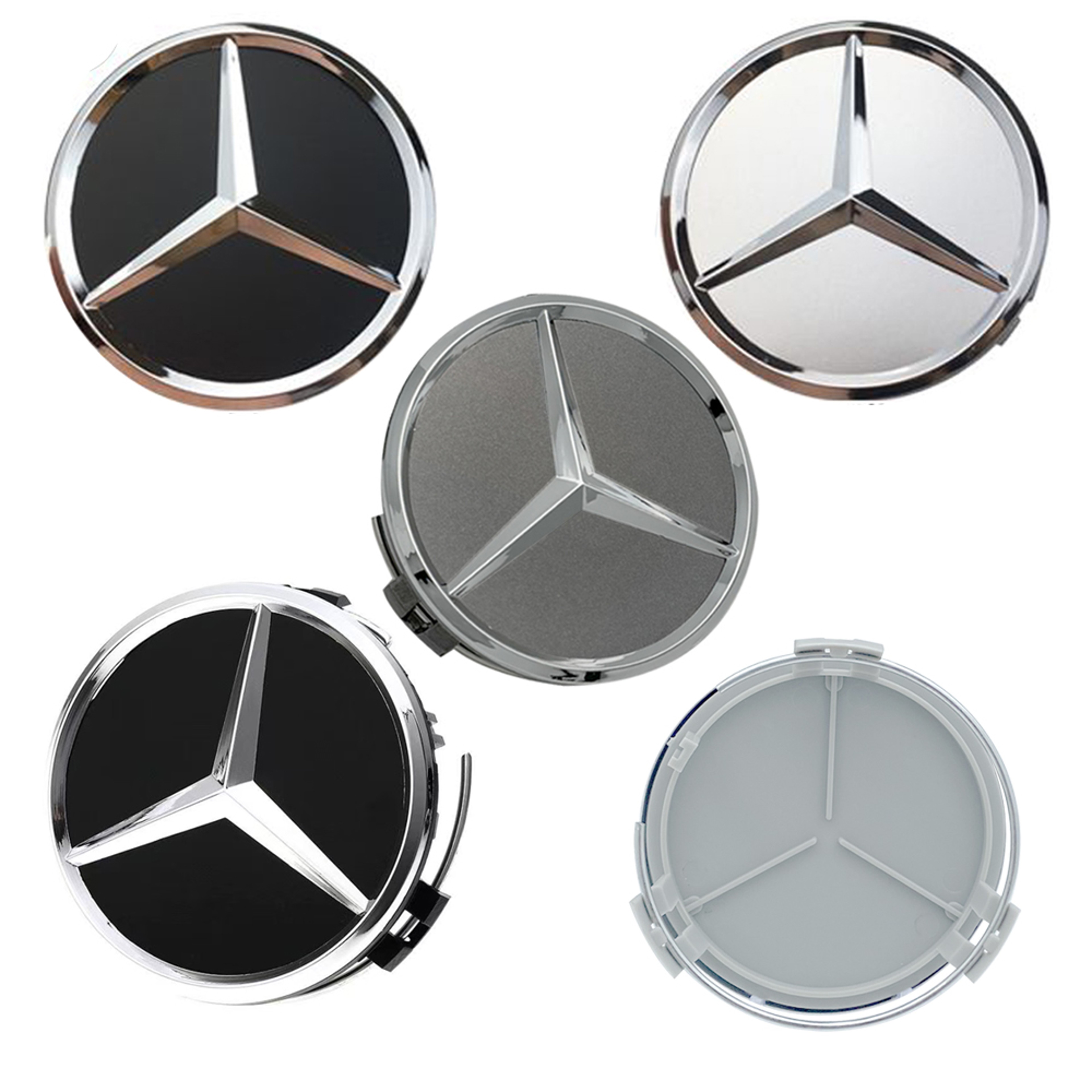 Premium Mercedes Wheel Center Caps Hub Caps Set Of For AMG  Mercedes Benz Models 0