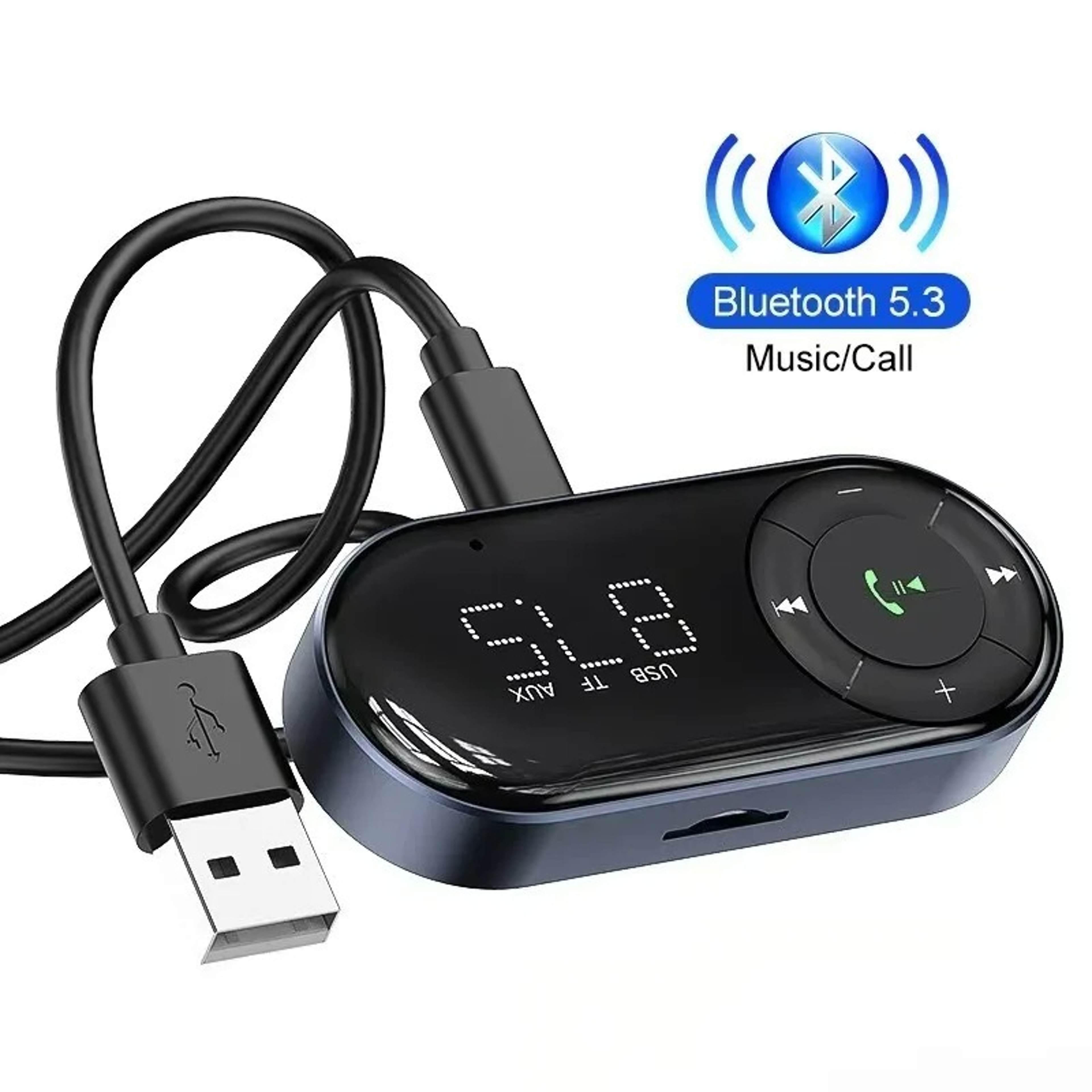 Car Bluetooth FM Transmitter Receiver With Bluetooth Hands Free Music Adapter 3