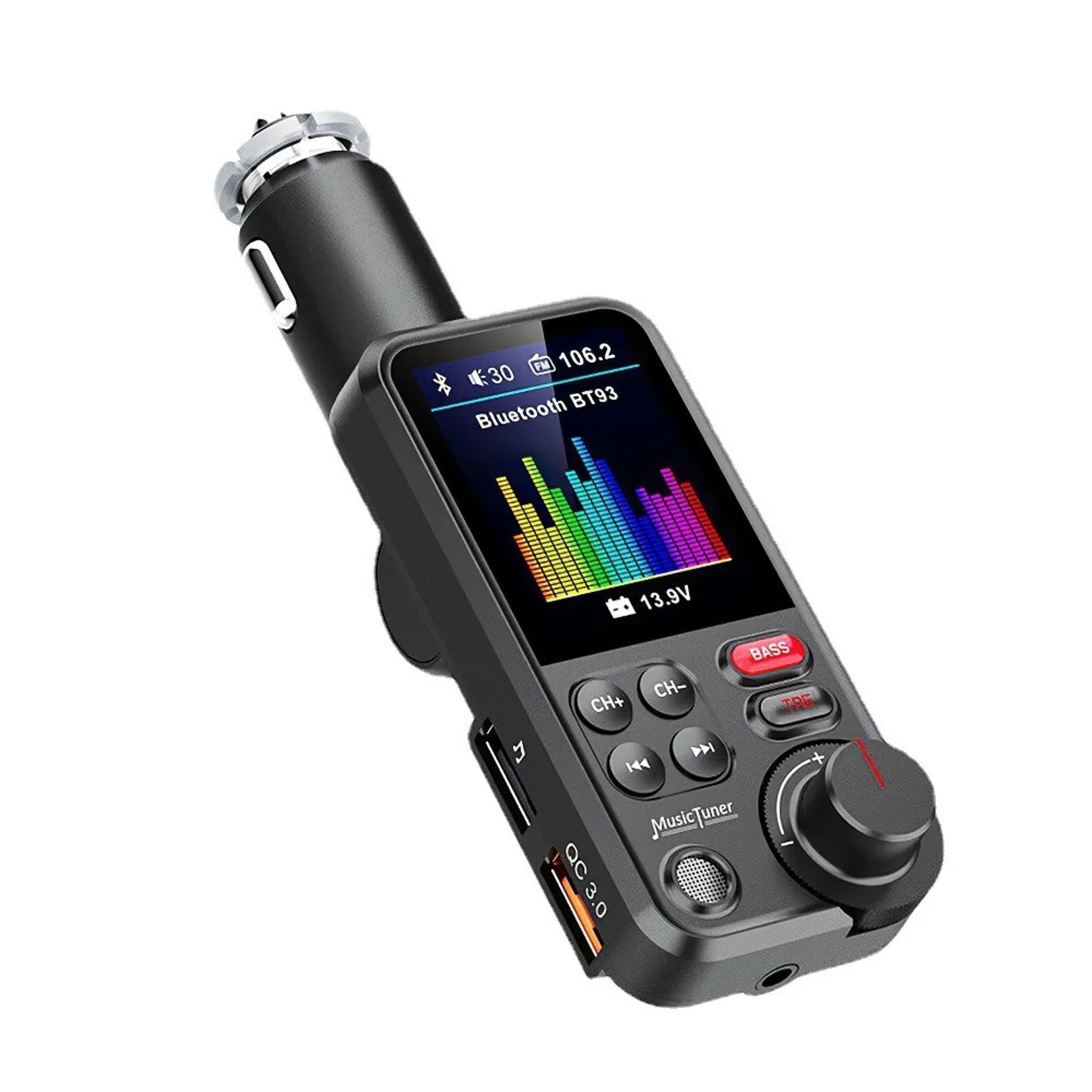 Bluetooth FM Transmitter Car Bluetooth Adapter With Fast Charging And Wireless Player 0